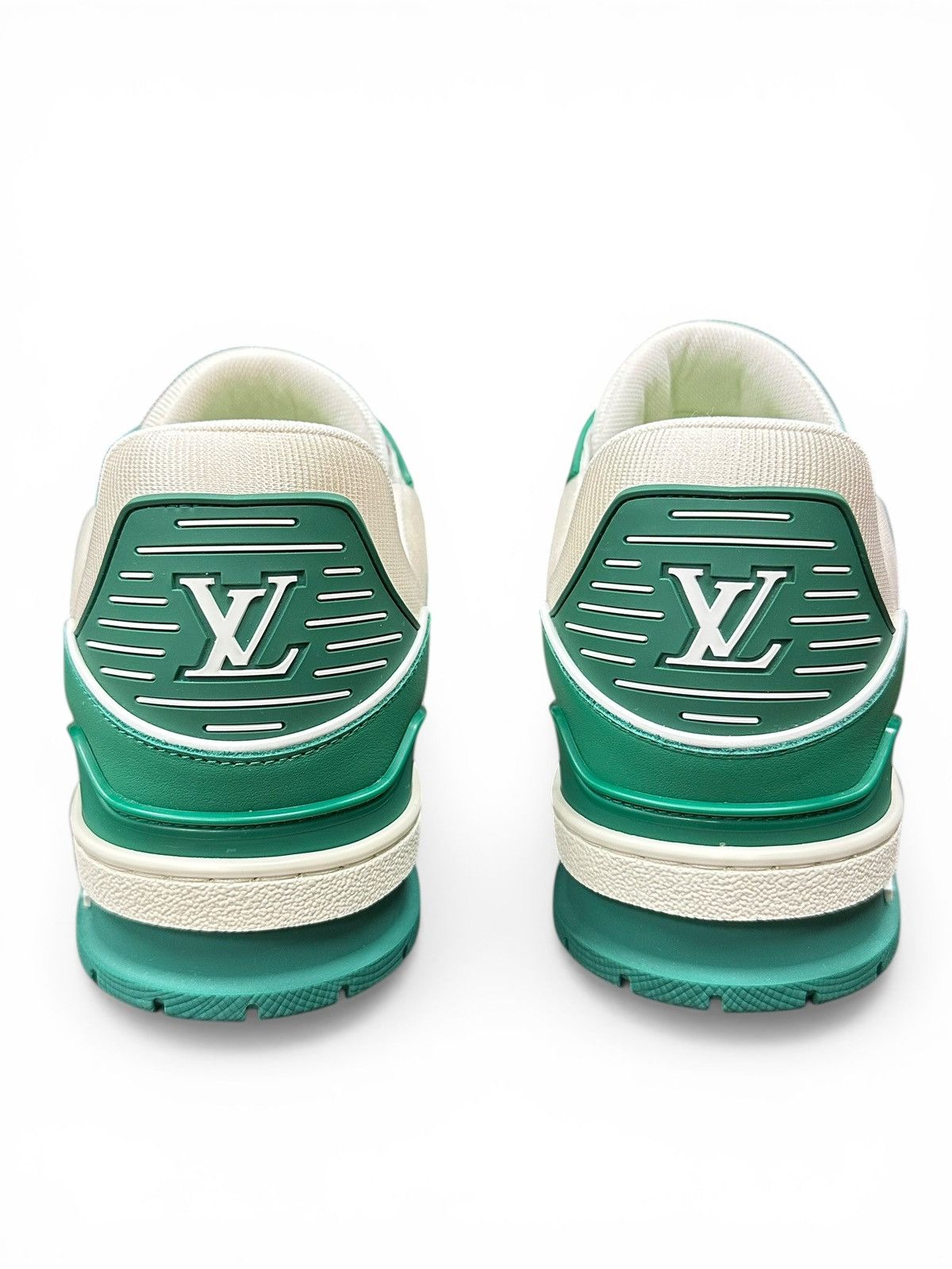 Louis Vuitton Green & White Trainer Low Size US 10.5 / EU 43-44 - 4 Thumbnail