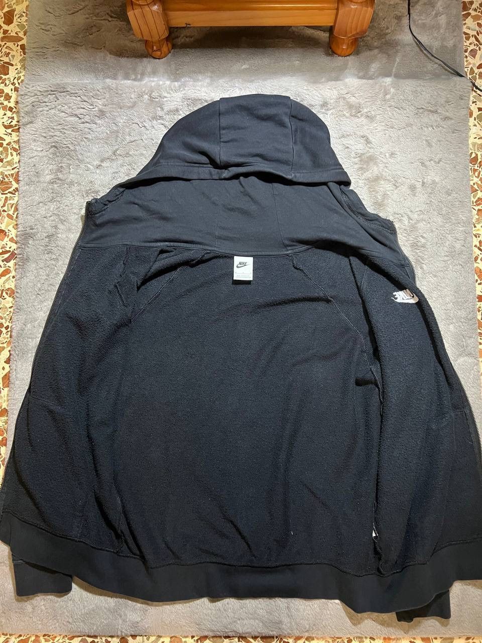 Nike Vintage 90s Basic Black Nike Zip-Up Hoodie Size US M / EU 48-50 / 2 - 4 Thumbnail