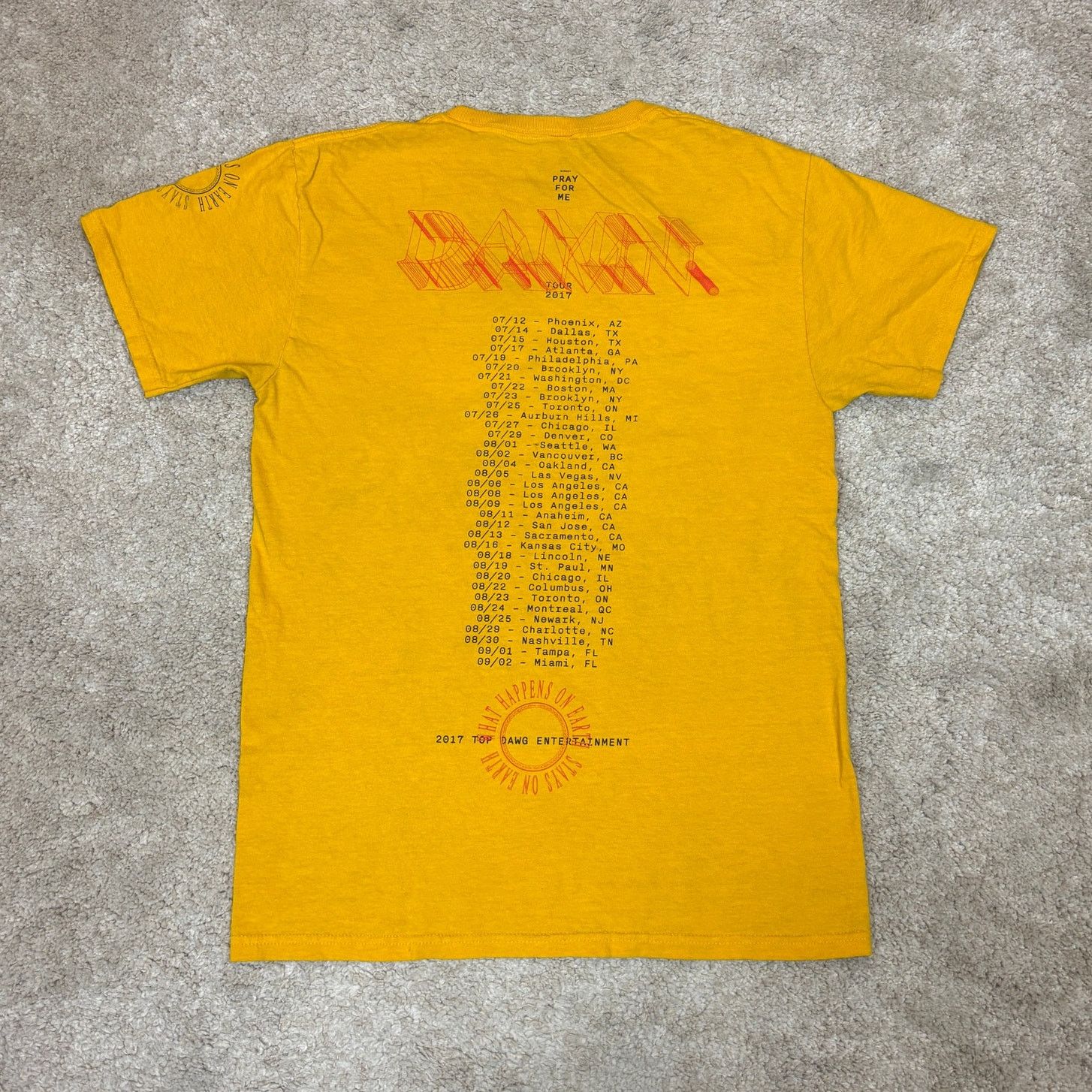 Kendrick Lamar Kendrick Lamar TDE Pray For Me 2017 Tour Shirt Men's Small Size US S / EU 44-46 / 1 - 4 Thumbnail
