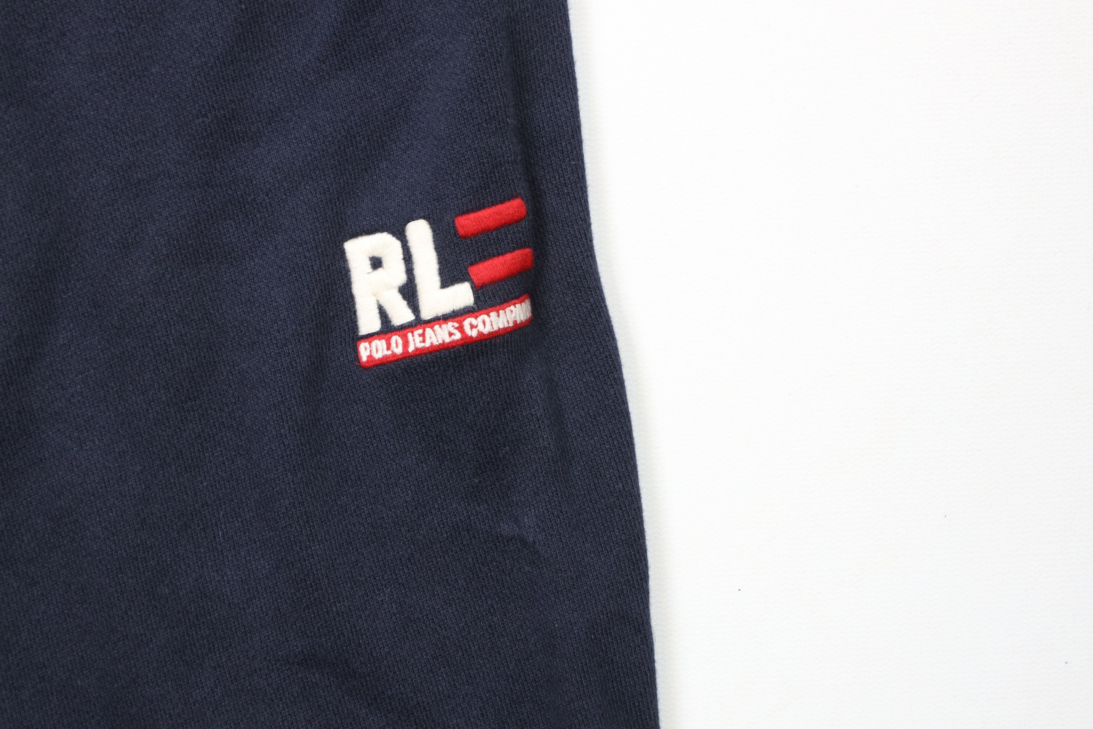 Ralph Lauren × Vintage Deadstock Vintage Ralph Lauren Flag Wide Leg Sweatpants Blue Size US 38 / EU 54 - 5 Thumbnail