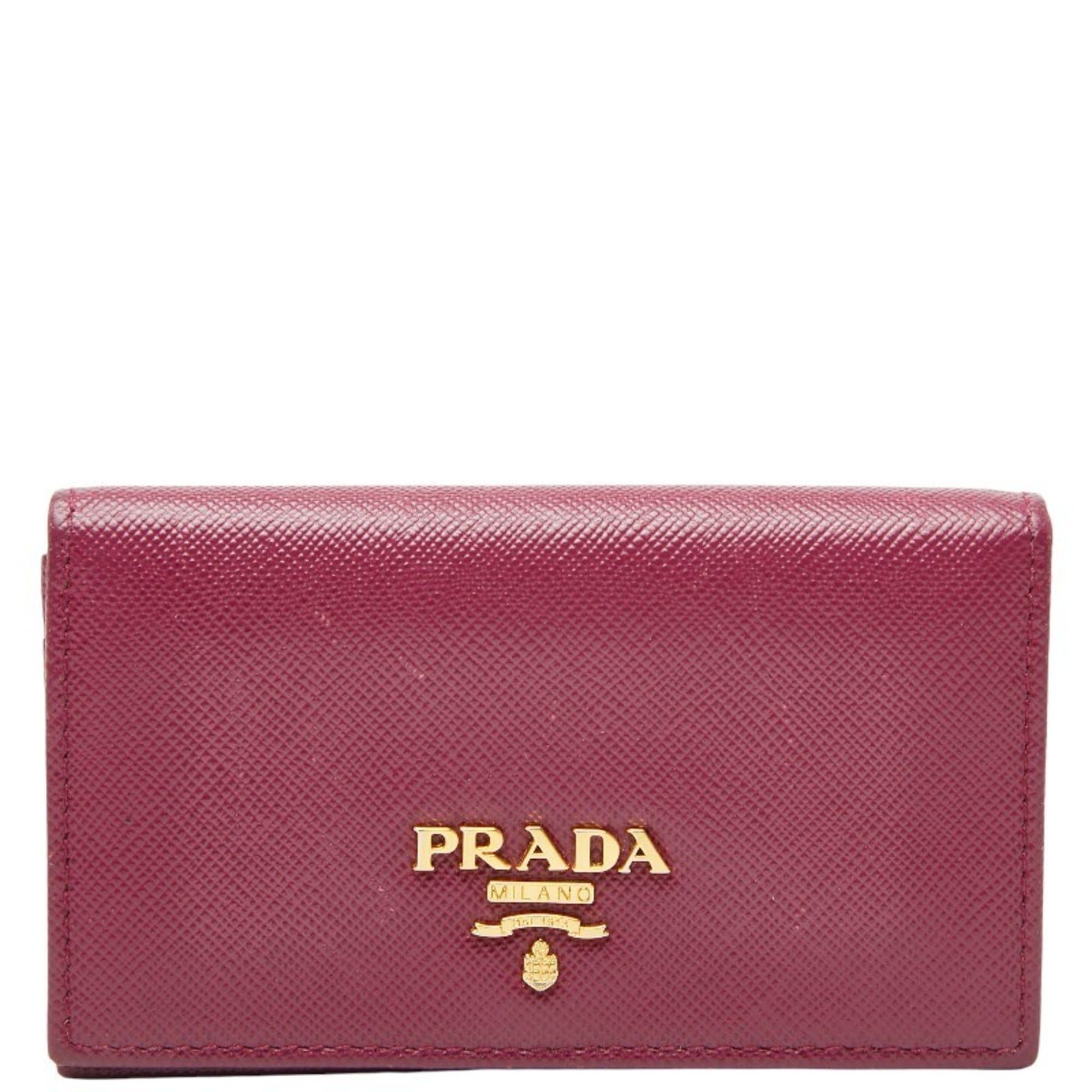 Prada Prada wallet/coin case/pass case in purple Saffiano leather for women Size ONE SIZE - 1 Thumbnail