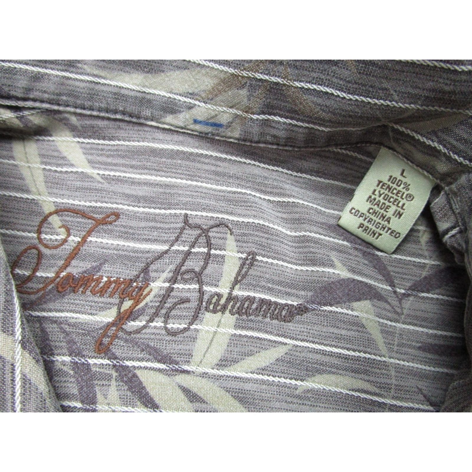 Tommy Bahama Tommy Bahama Shirt Mens Large Brown Floral Flowers Palm Leaves Hawaiian Camp Size US L / EU 52-54 / 3 - 5 Thumbnail
