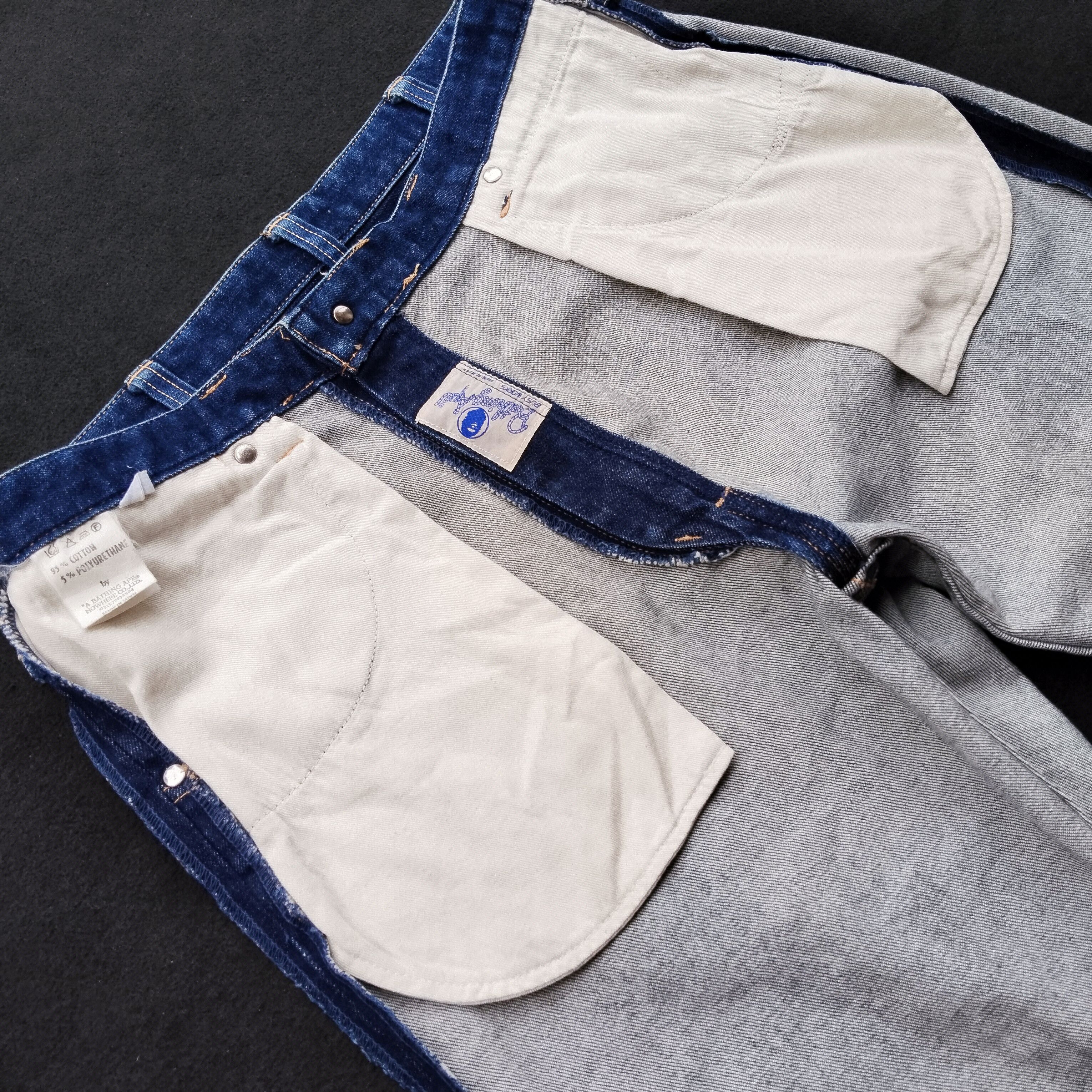 Bape Vintage Bape Patch Leather Selvedge Denim Pants Size US 34 / EU 50 - 8 Thumbnail