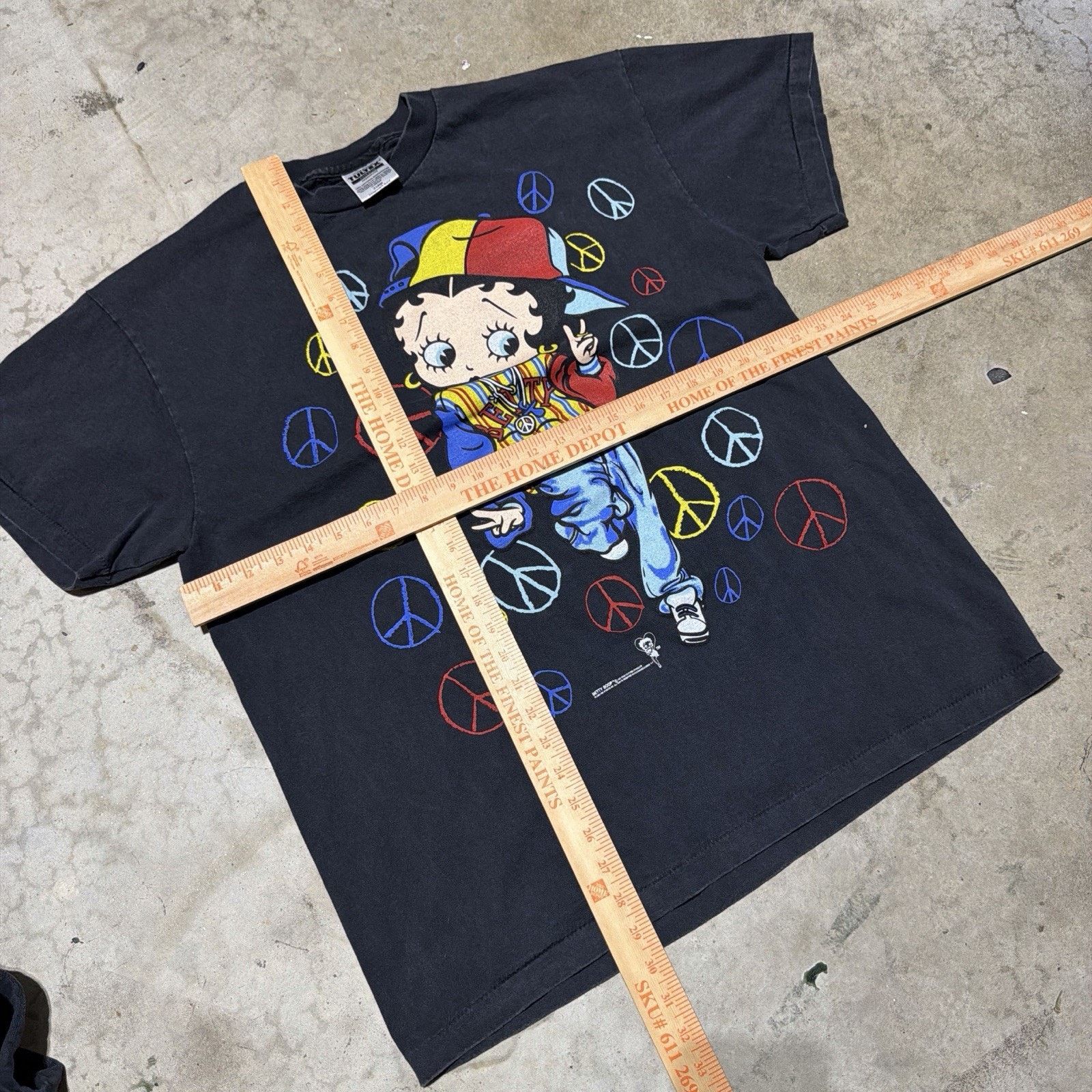 Tultex Vintage Betty Boop Peace T Shirt Single Stitch USA Size XL Size US XL / EU 56 / 4 - 6 Thumbnail