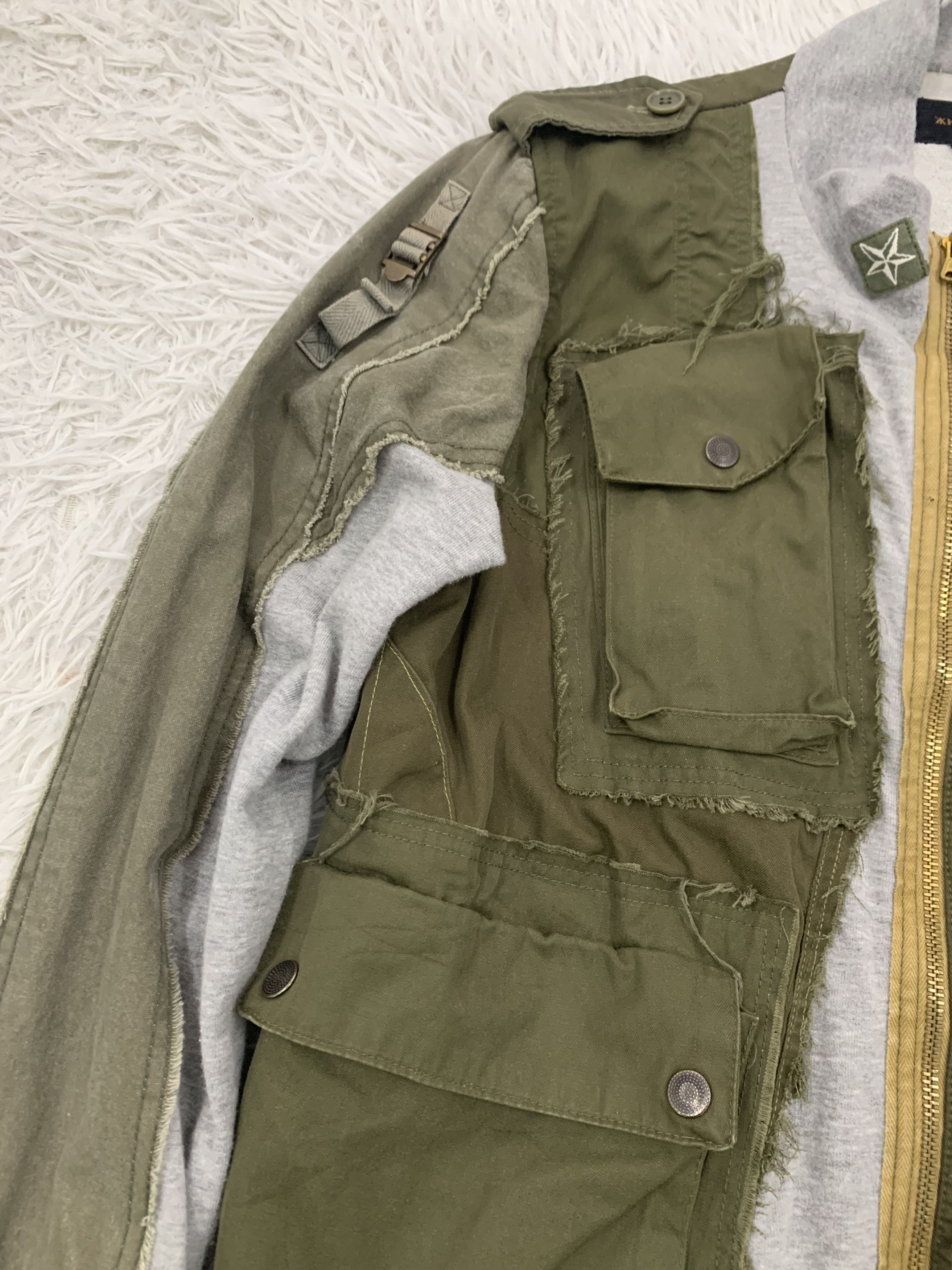 Japanese Brand Gepaeck Reconstructed Military Army Green Sweater Jacket Size US L / EU 52-54 / 3 - 9 Thumbnail