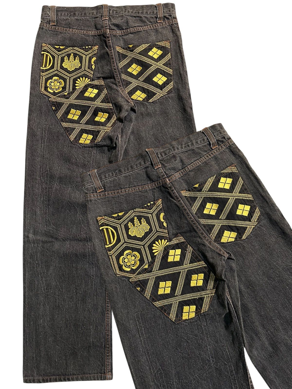 Japanese Brand Karakuri Tamshii Inspired Multi Pocket Denim Jeans Rare Size US 29 - 1 Thumbnail