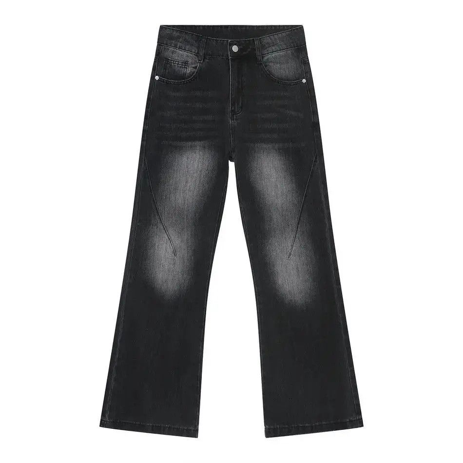 Japanese Brand Retro loose micro flared patchwork jeans Size US 32 / EU 48 - 3 Thumbnail