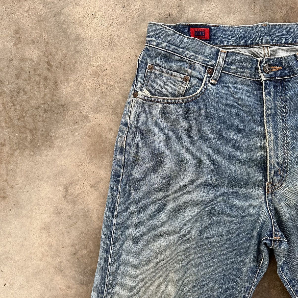Japanese Brand Vintage Edwin Faded Distressed Sick Denim Jean Pant W33 Size US 33 - 5 Thumbnail