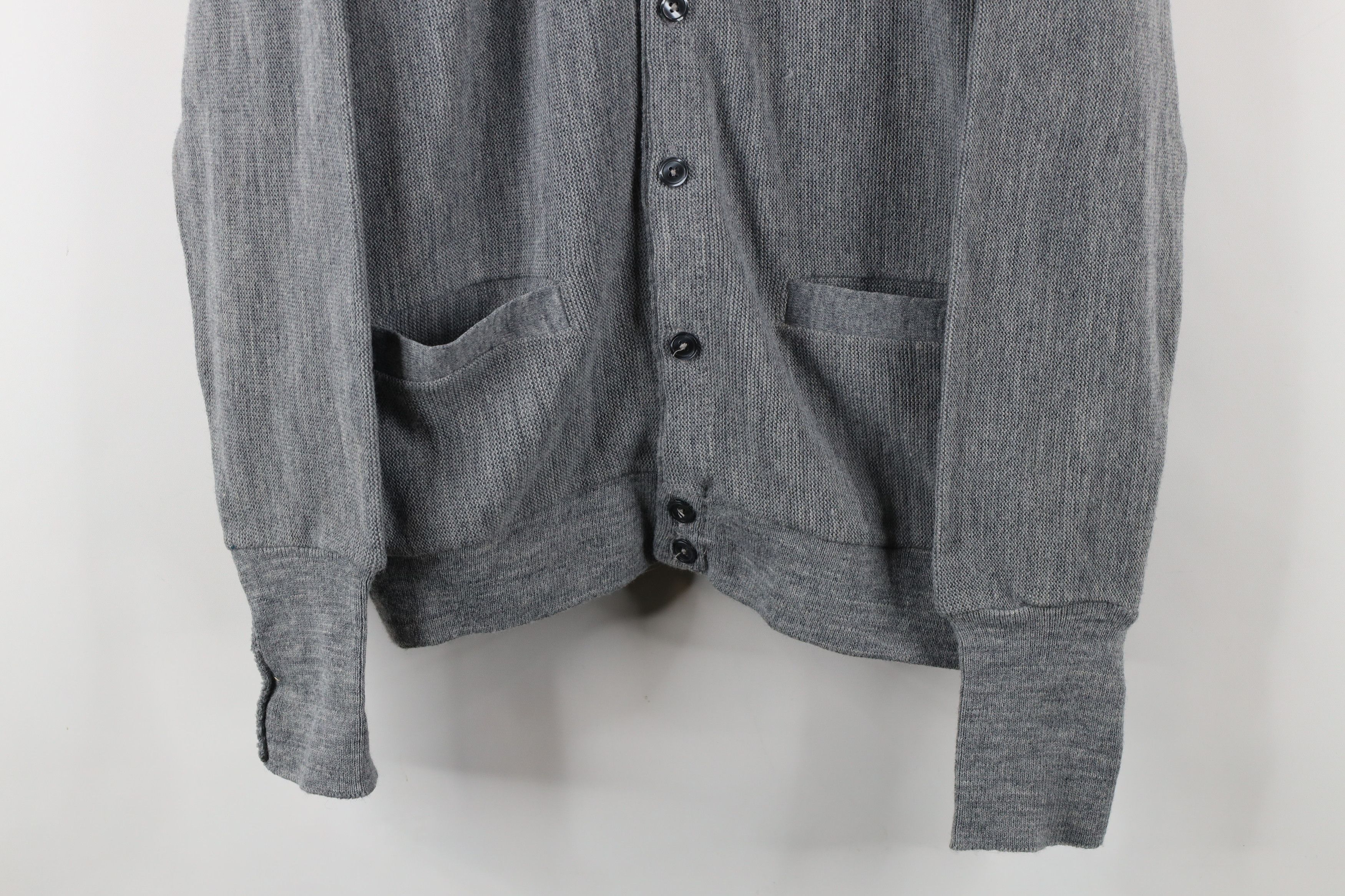Vintage Vintage 90s Streetwear Cardigan Sweater Heather Gray USA Size US XL / EU 56 / 4 - 3 Thumbnail