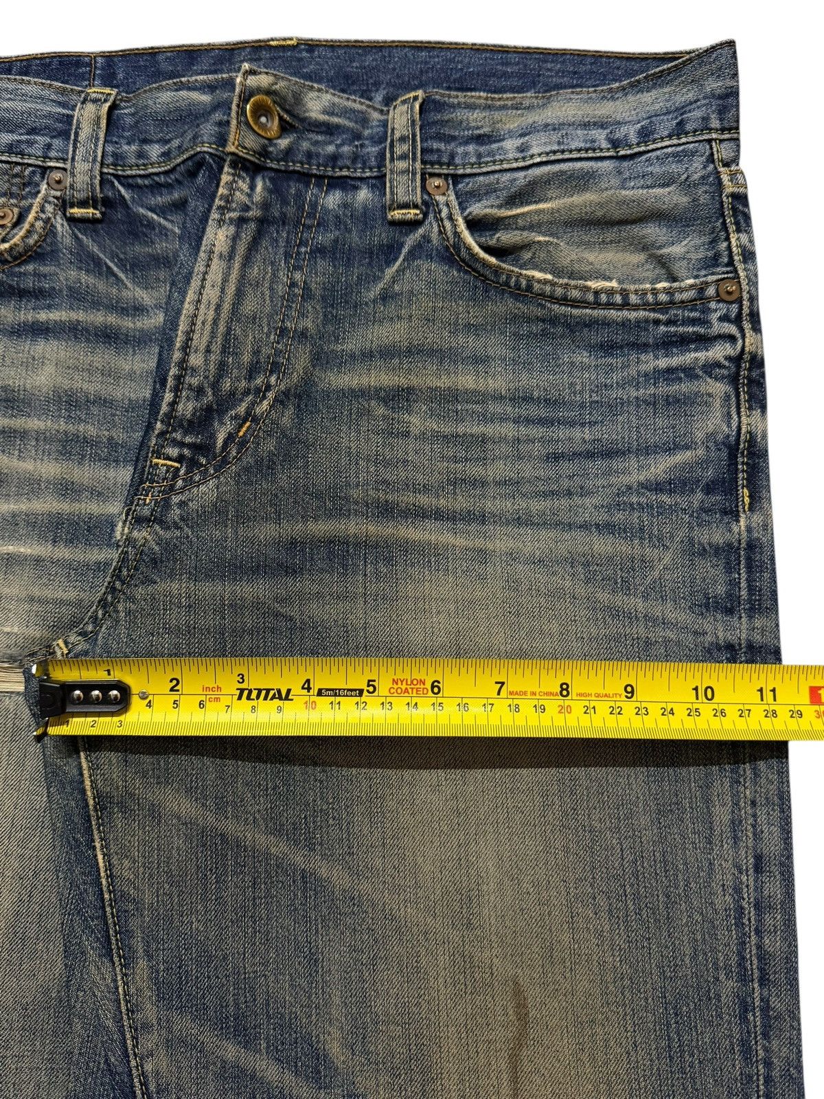 Uniqlo Vintage Y2K Uniqlo Mud Wash Whiskers Distress Wide Leg Loose Size US 34 / EU 50 - 13 Thumbnail