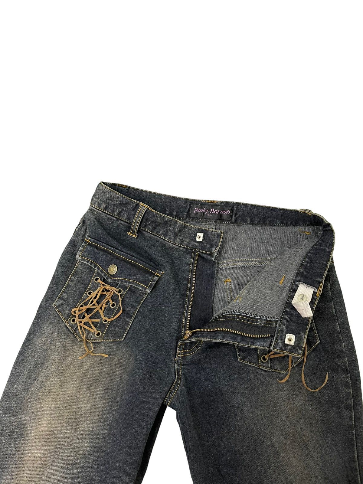 Japanese Brand Flare Jeans Pinky DC Stretch Denim Boot Cut 7🟦8 Size US 28 / EU 44 - 10 Thumbnail