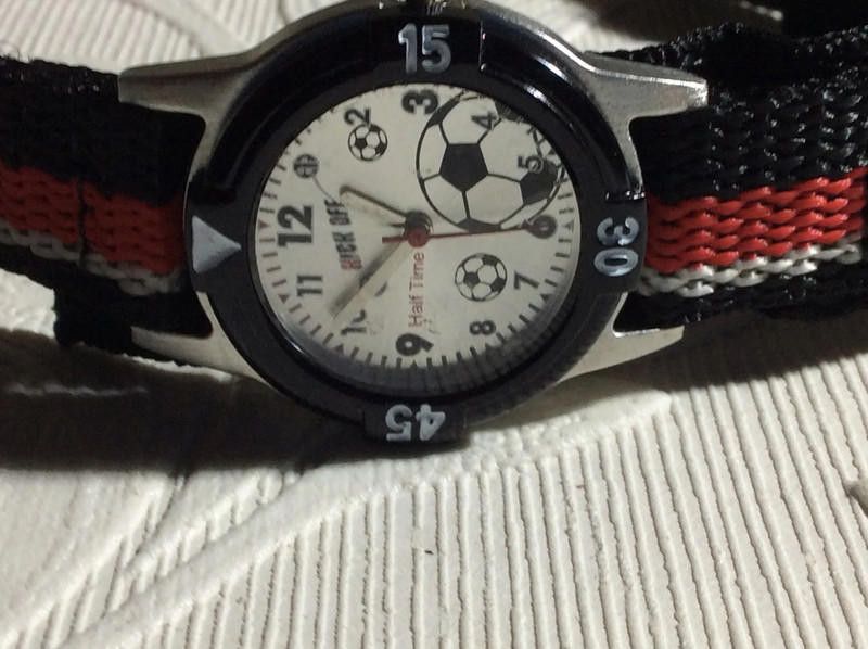Designer lovely football dial red black strap watch Size ONE SIZE - 8 Thumbnail