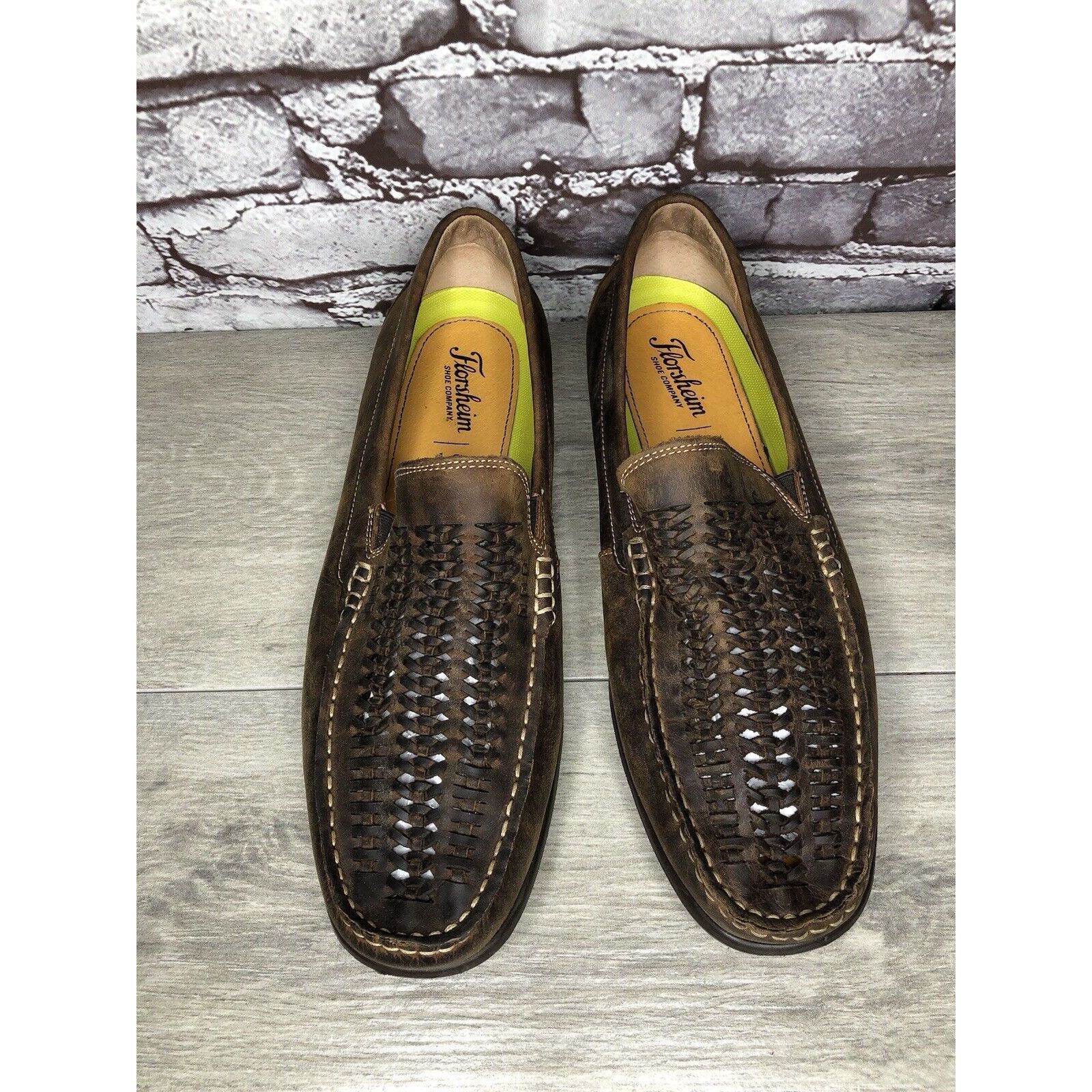 Florsheim Florsheim Brown Leather BasketWeaves Driving Shoes Men Sz 11 Size US 11 / EU 44 - 2 Thumbnail