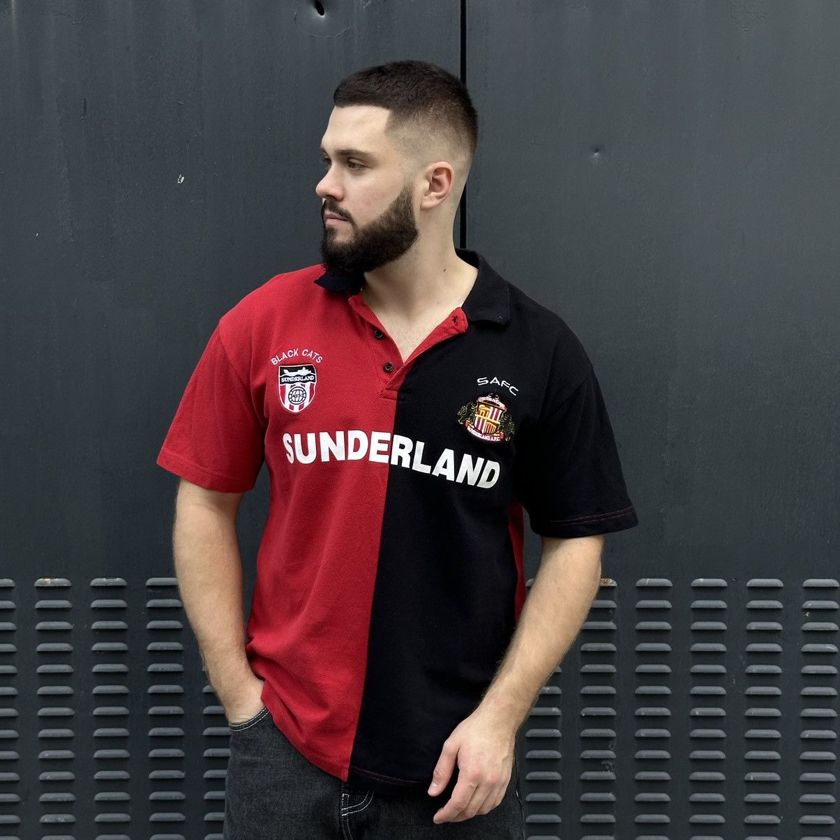 Vintage Vintage Sunderland Polo Black Cats AFC SAFC Y2K 00s Size US L / EU 52-54 / 3 - 1 Thumbnail