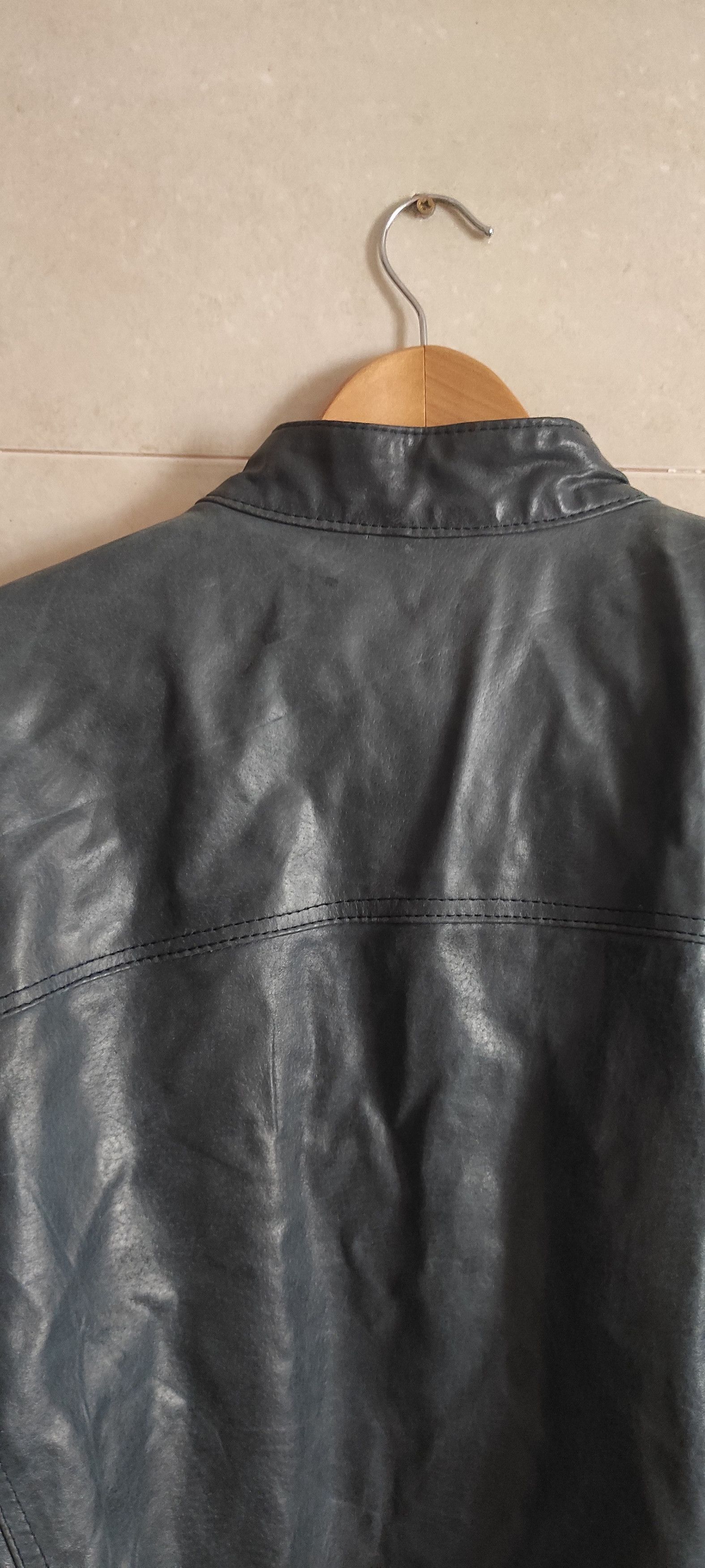 Other 4You Mens Leather Biker Classic Bomber Blue Jacket Size L Size US L / EU 52-54 / 3 - 9 Thumbnail