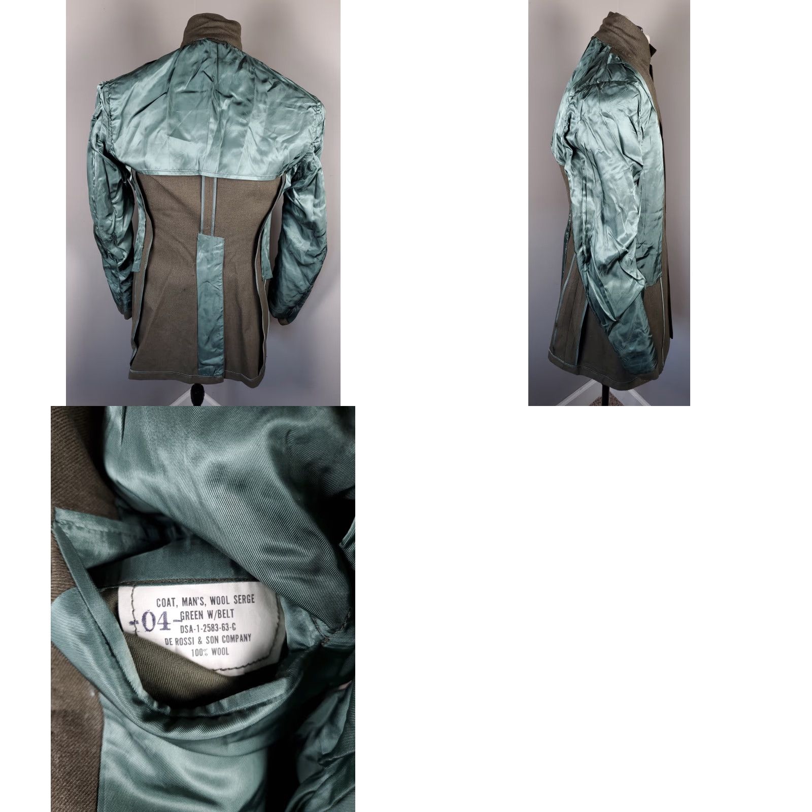 Vintage VINTAGE USMC Jacket Military USMC VTG 60s Wool Serge Alpha Dress 38 R Mens Green Size US XXS / EU 40 - 8 Thumbnail