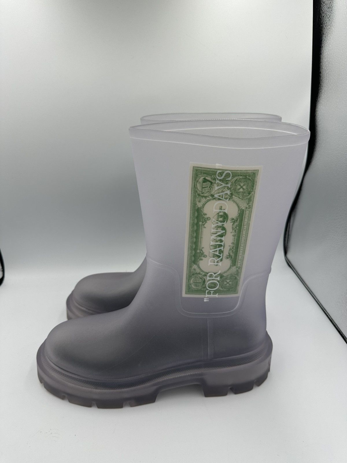 Off-White OFF-WHITE "Reboot Dollar" Rain Boots Transparent 45 US Size US 12 / EU 45 - 8 Thumbnail