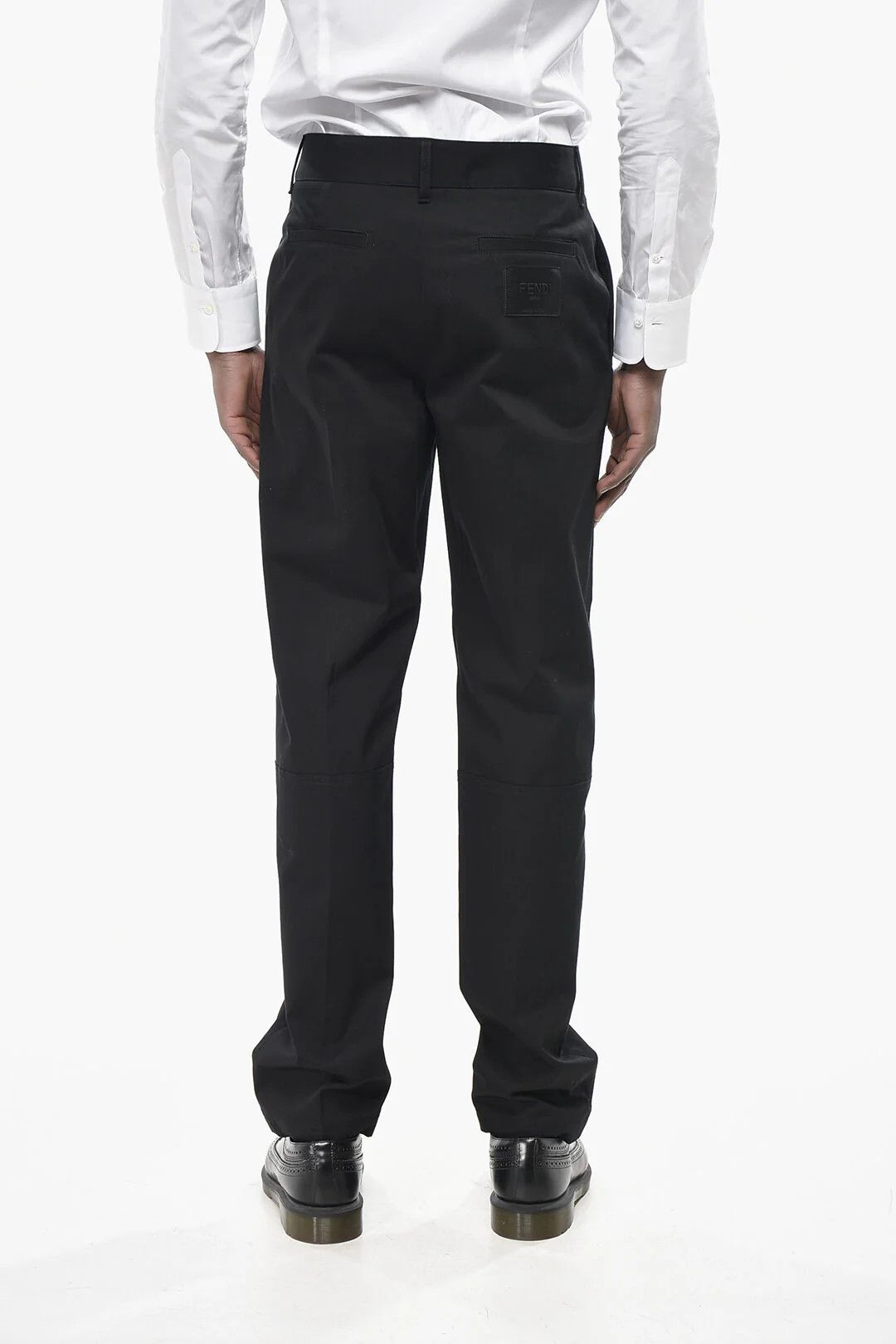 Fendi og1mm0426 Solid Stretch Cotton Pant in Black Size US 32 / EU 48 - 2 Thumbnail