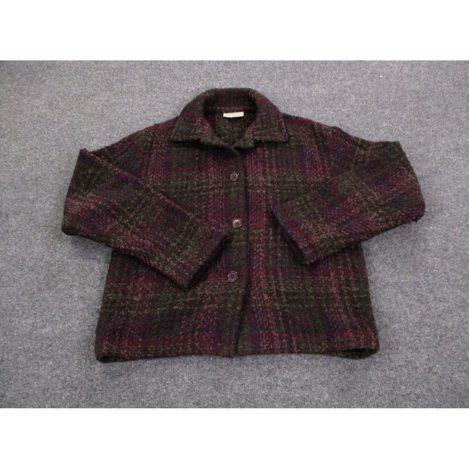 Vintage VINTAGE Weave Of The Irish Jacket Womens S Wool Blend Plaid Coat Size S / US 4 / IT 40 - 2 Thumbnail