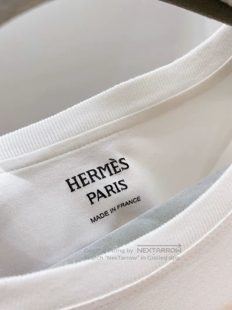 Hermes Hermes Long White T-Shirt Size XS / US 0-2 / IT 36-38 - 3 Thumbnail