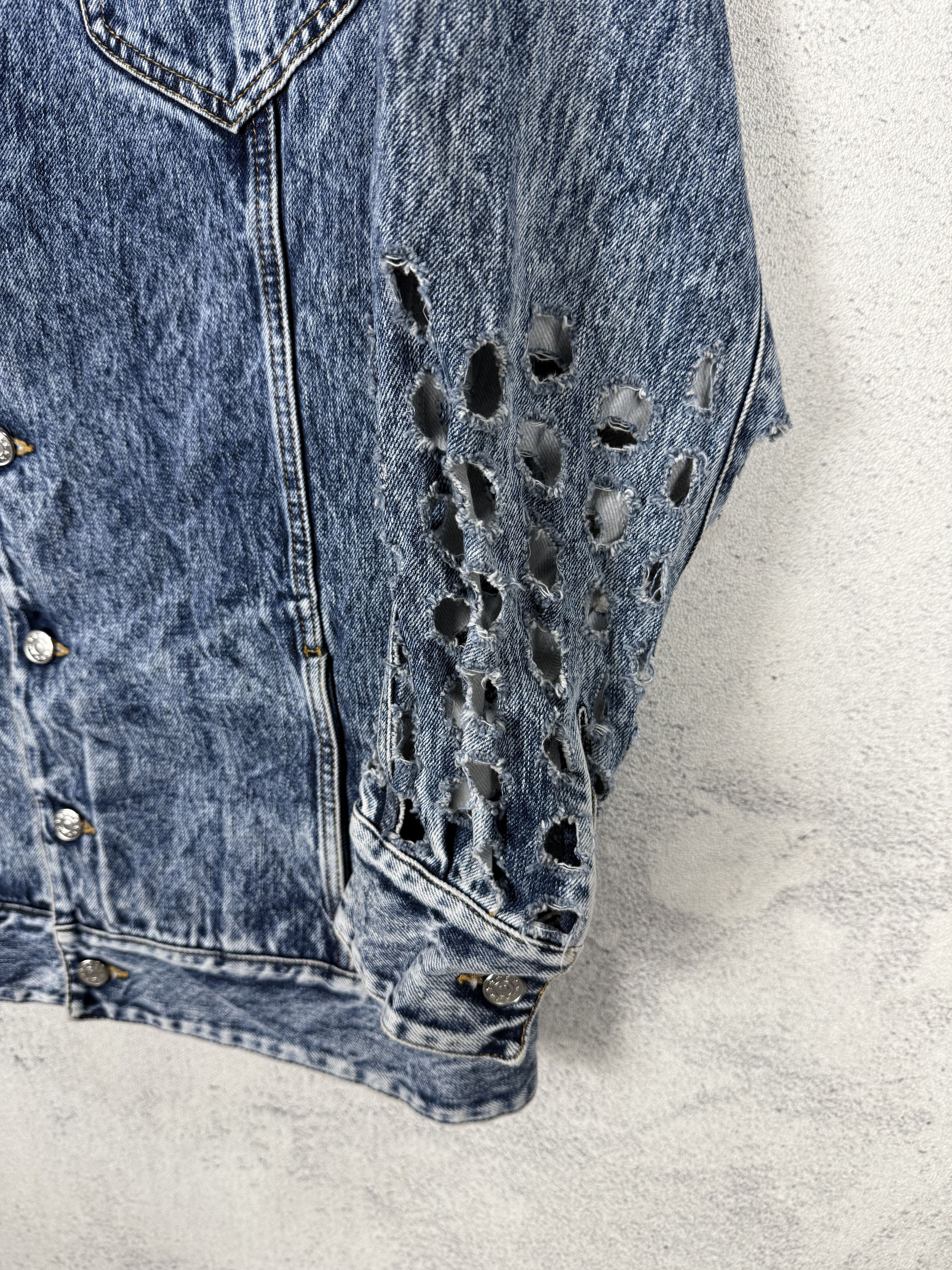Maison Margiela Maison Margiela Distressed Denim Jacket Size 36 Size XS / US 0-2 / IT 36-38 - 5 Thumbnail