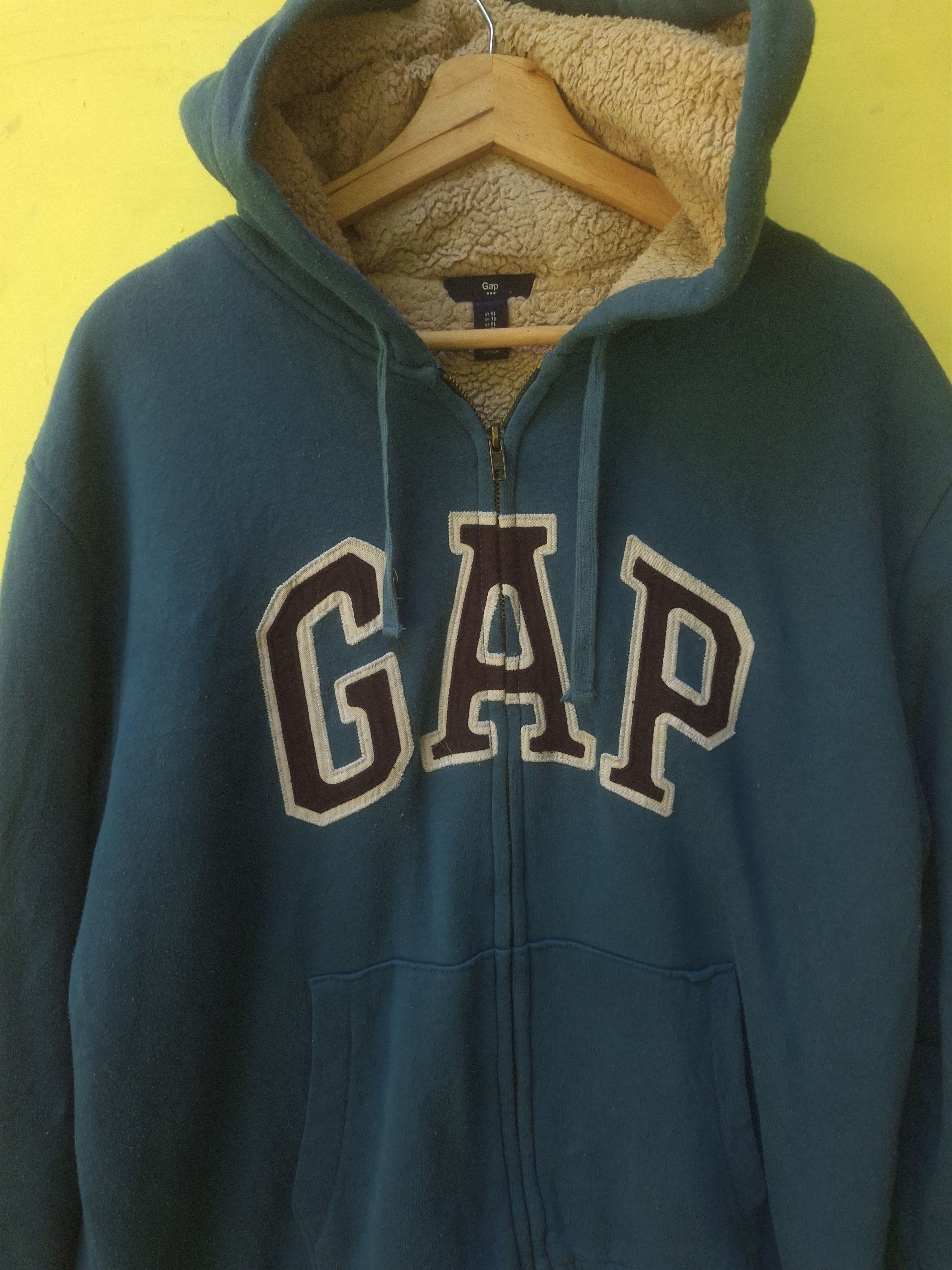 Gap × Vintage Gap Fleece Hoodie Full Zipper sweatshirt Size US XL / EU 56 / 4 - 3 Thumbnail