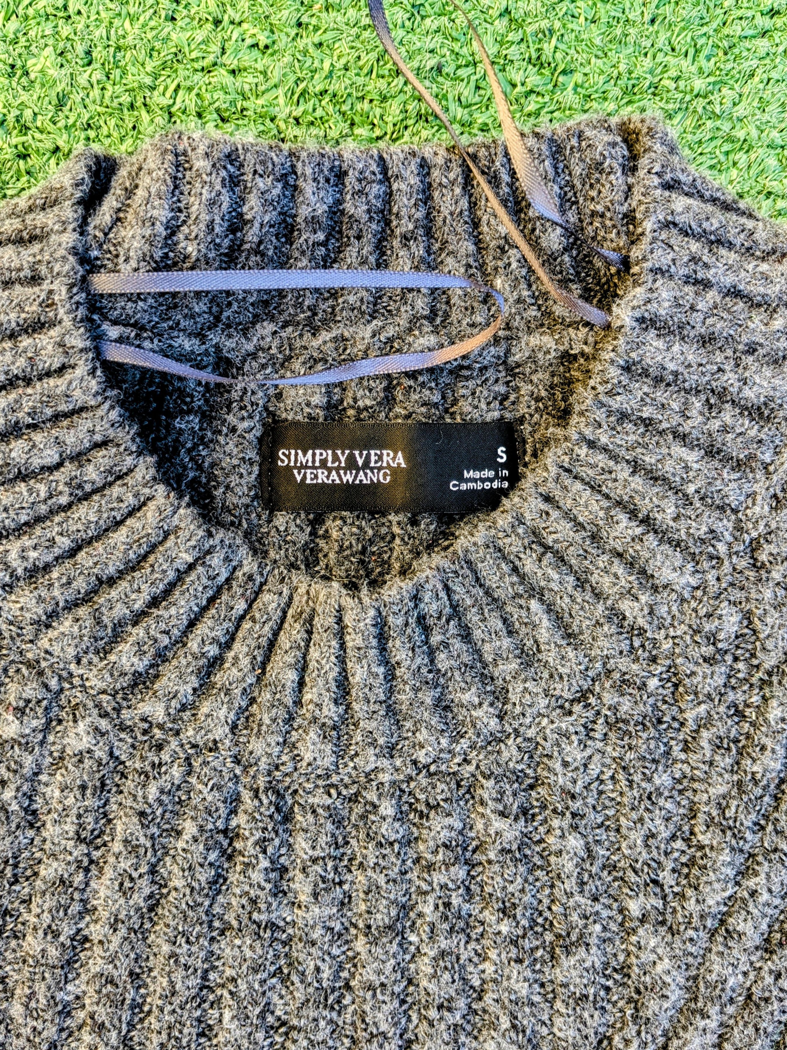 Vera Wang Simply Vera Wang Directional Ribbed Pullover Sweater Top Size S / US 4 / IT 40 - 6 Thumbnail