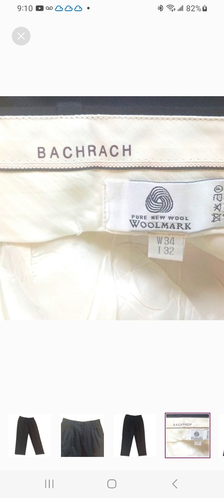 Bachrach Vintage BACHRACH Pure Wool Pants Size US 34 / EU 50 - 4 Thumbnail