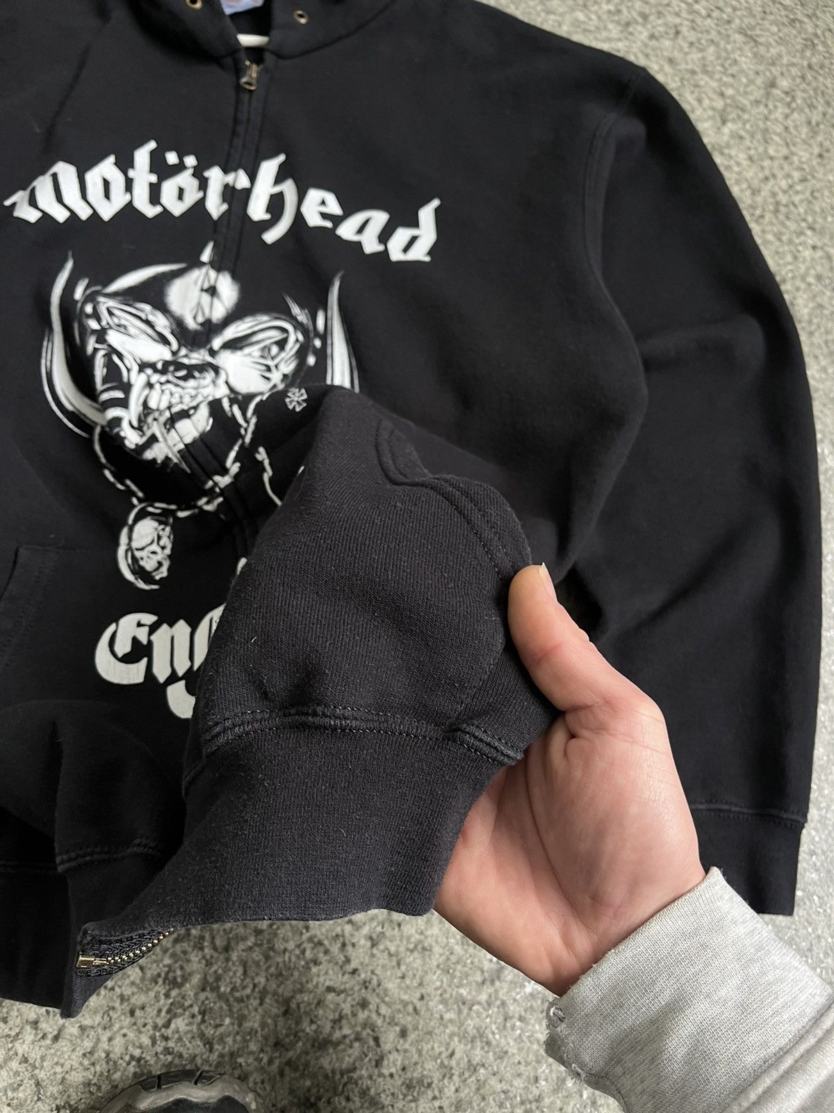 Band Tees × Vintage Vintage 90’s Motorhead hoodie zip rock band Motörhead Size US L / EU 52-54 / 3 - 9 Thumbnail