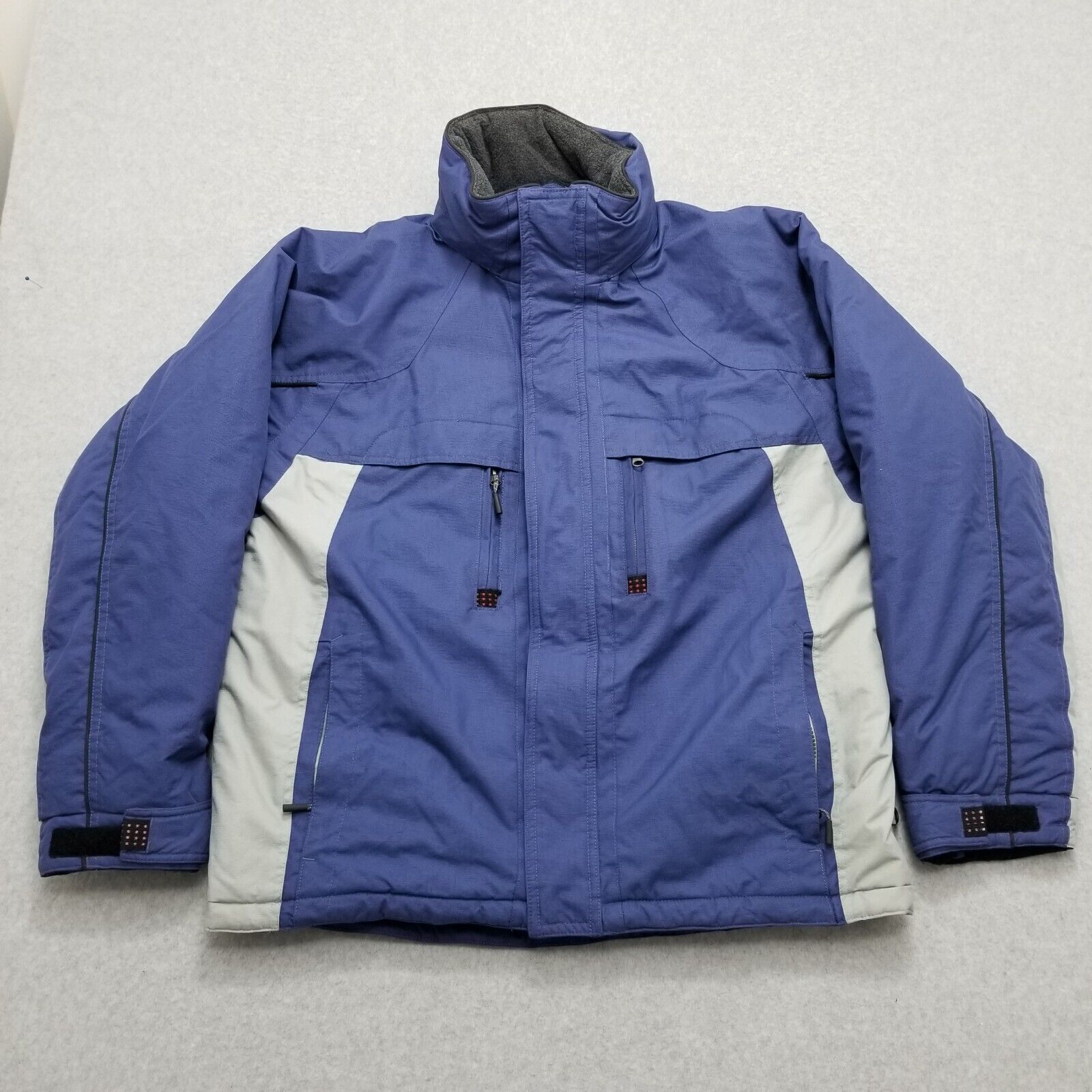 Extreme Ski Jacket Mens Large Full Zip Pockets Hidden Hoodie
