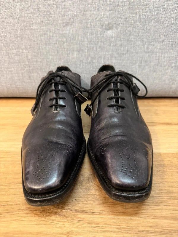 Other Harris Firenze 1913 Handmade Oxford Broque LeatherCroc 10 44 Size US 11 / EU 44 - 5 Thumbnail