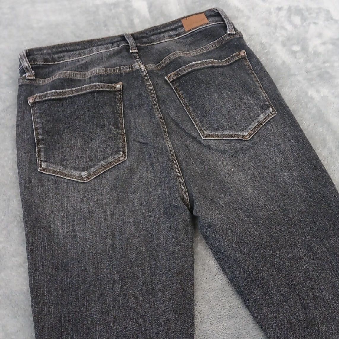 Vintage Judy Blue Jeans Ankle Womens Size 11 Black Skinny High Rise Stretch 30x27 Regular Denim Size 32" / US 10 / IT 46 - 7 Thumbnail