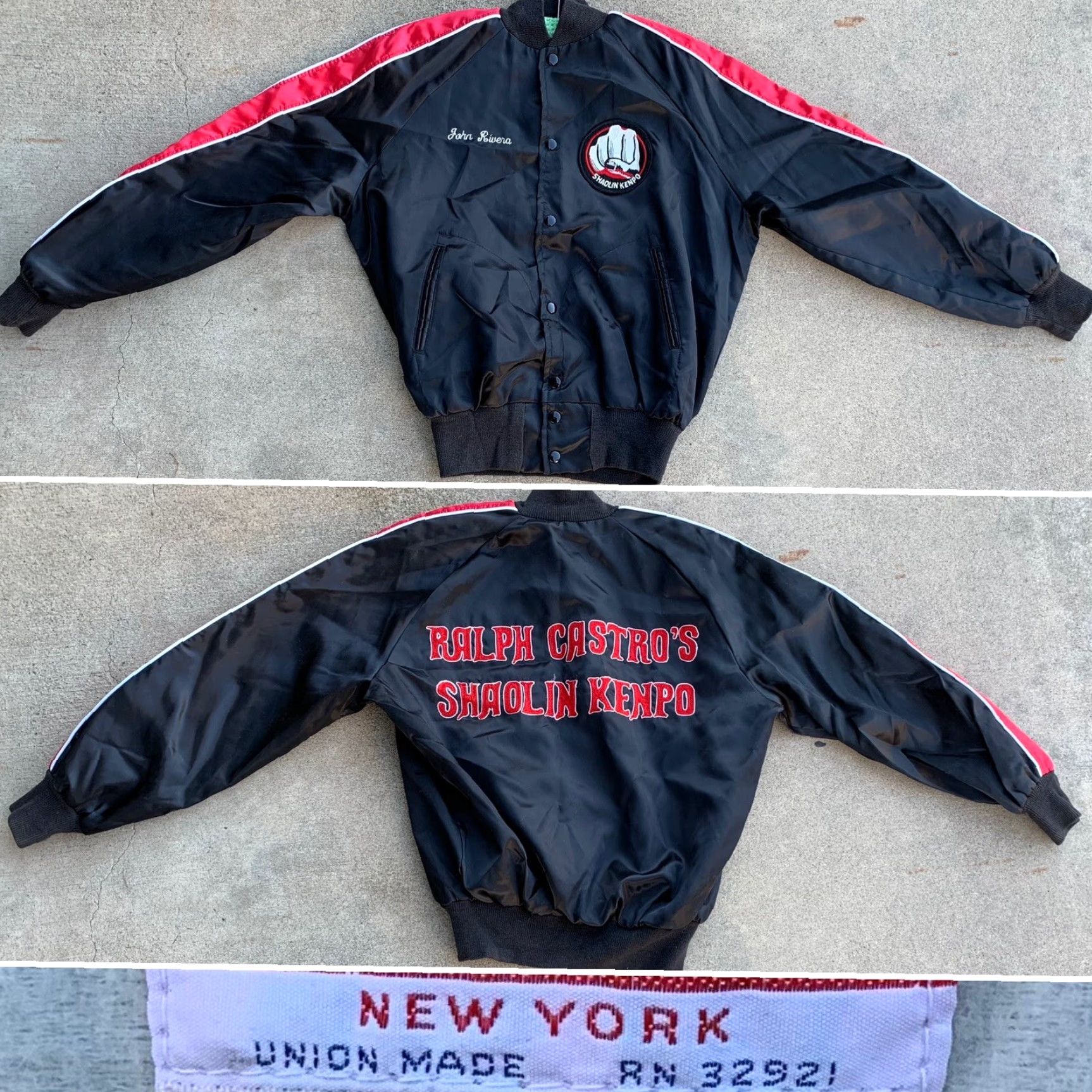 Vintage VINTAGE Ralph Castros Shaolin Kenpo Satin Jacket Union Made Size 38 Men Bomber Jacket Satin Nylon Embroidered 1980s Vintage Empire Sporting Goods NYC Size US XXS / EU 40 - 7 Thumbnail