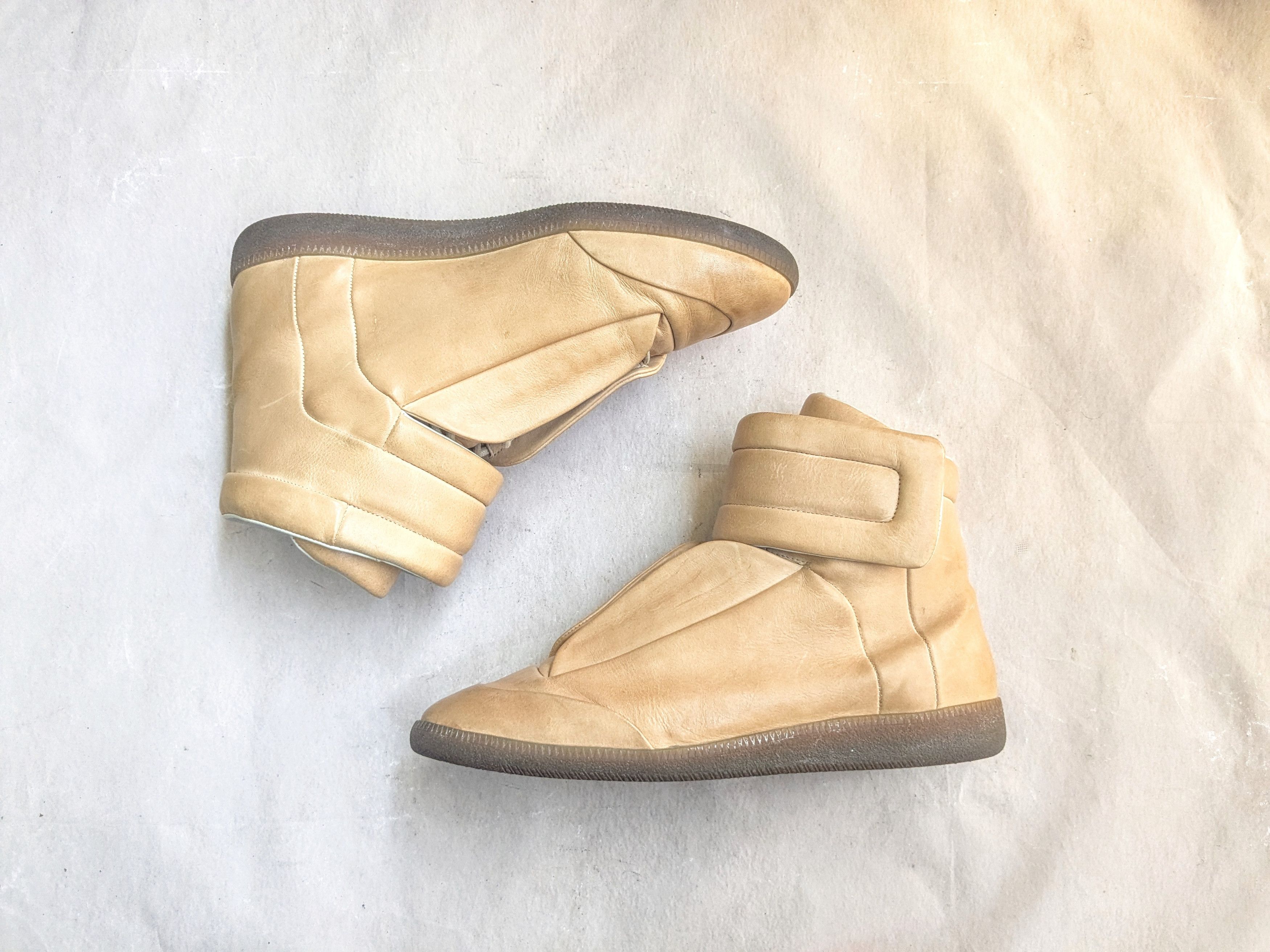 Maison Margiela Maison Margiela Future Tan Brown Leather 14 47 Italy High Size US 14 / EU 47 - 1 Thumbnail