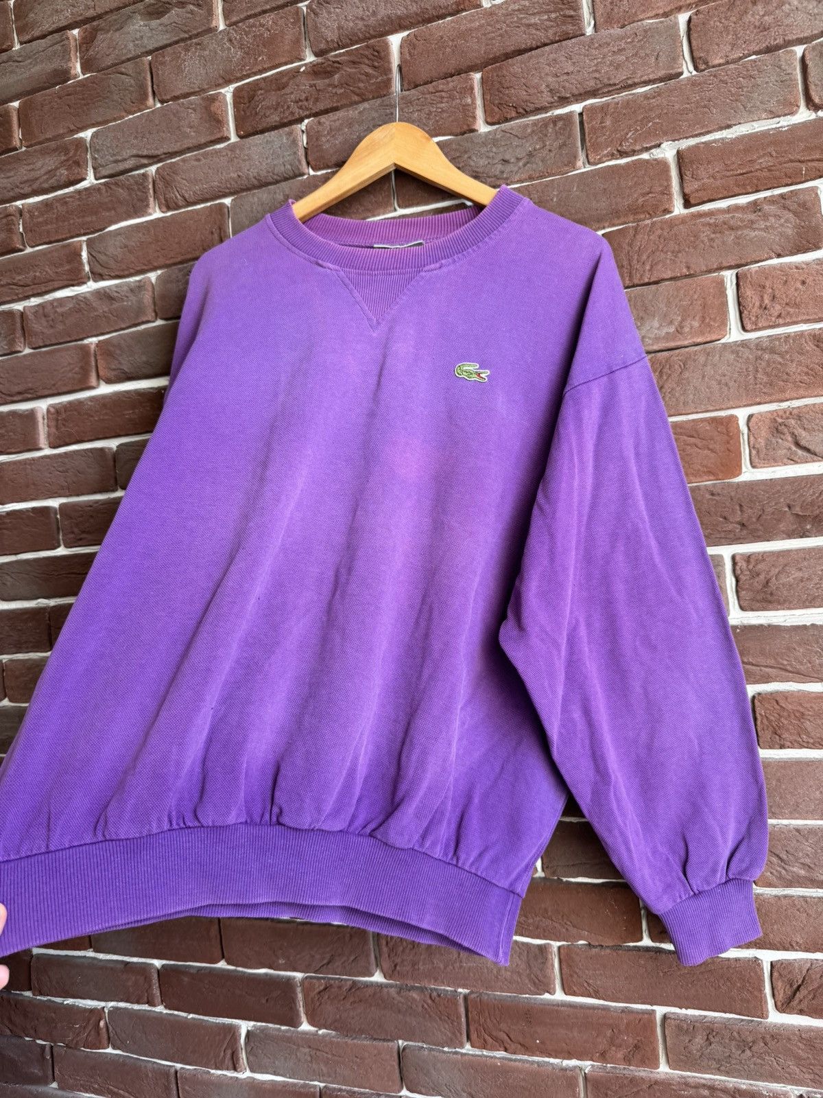 Lacoste Vintage 90s Lacoste Sweatshirt Crewneck Washed Purple Logo Size US L / EU 52-54 / 3 - 5 Thumbnail