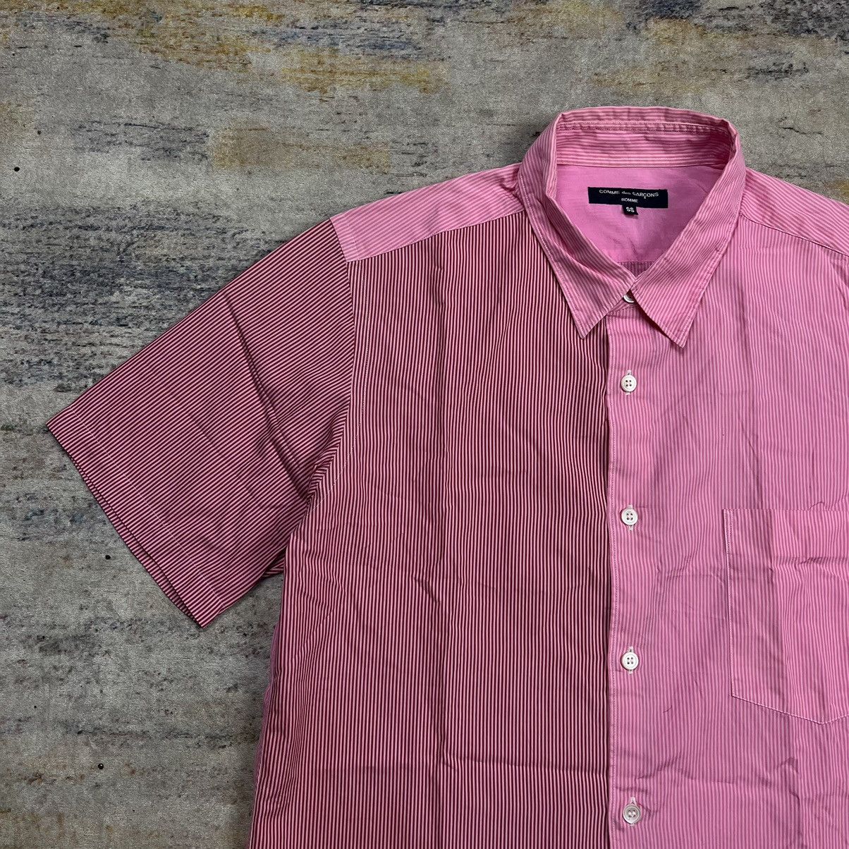 Comme des Garcons Homme Comme des garcons homme ad2008 two tone stripe shirt Size US S / EU 44-46 / 1 - 5 Thumbnail