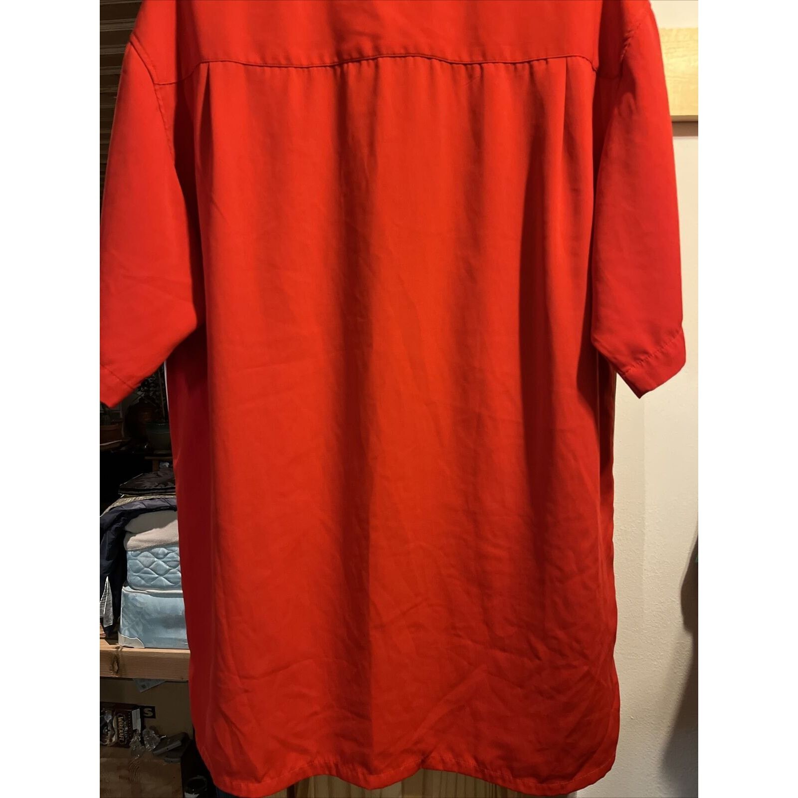 Other Daniel Ellisa Men's M Red Stripe SS Polyester Bowling Shirt Size US M / EU 48-50 / 2 - 11 Thumbnail
