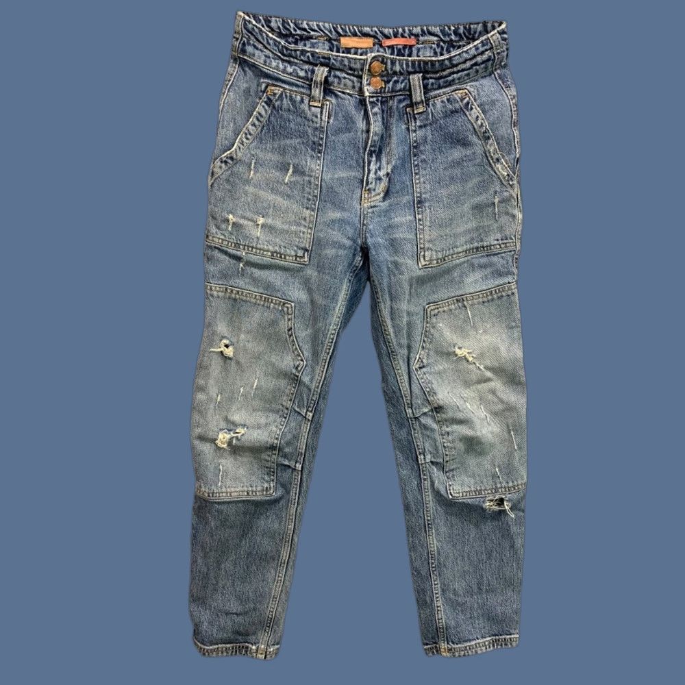 Vintage VINTAGE Pilcro Anthropologie Jeans Utility Ankle Carpenter Denim Womens Size 27 Blue 27 Regular Inseam 29 Women Size 27" / US 4 / IT 40 - 1 Thumbnail