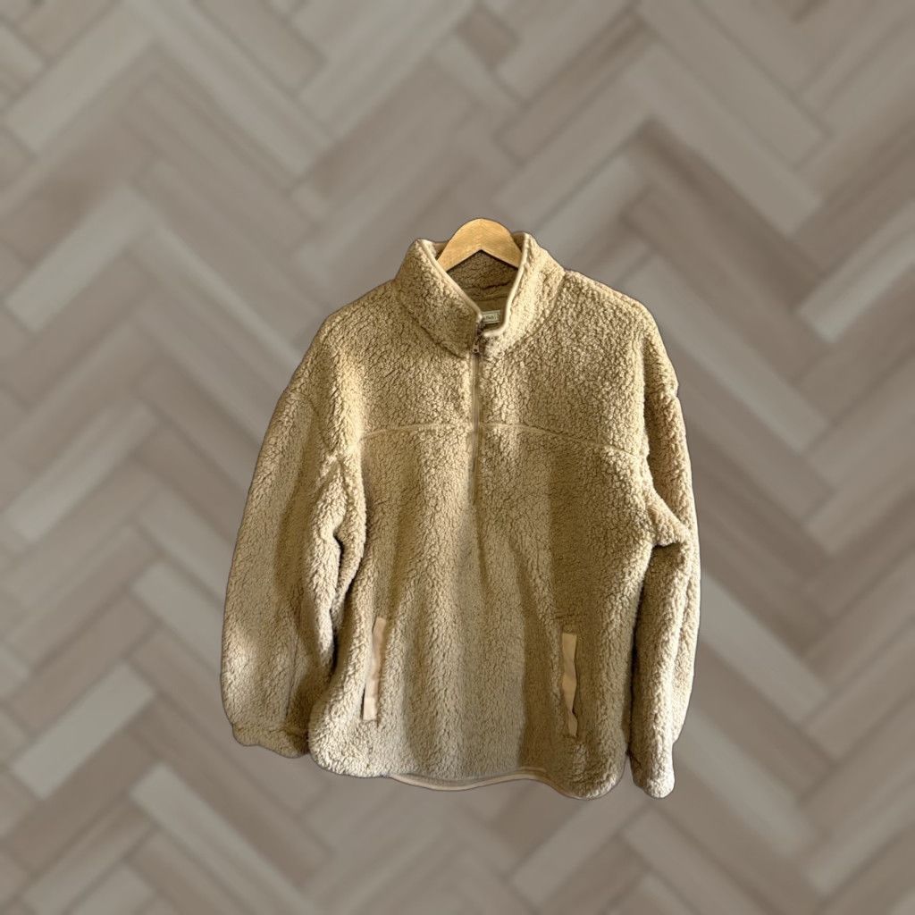 Abercrombie & Fitch Abercrombie & Fitch Womens Brown Sherpa Full Zip Mock Neck Sweater XL Size Pullover Size XL / US 12-14 / IT 48-50 - 1 Thumbnail