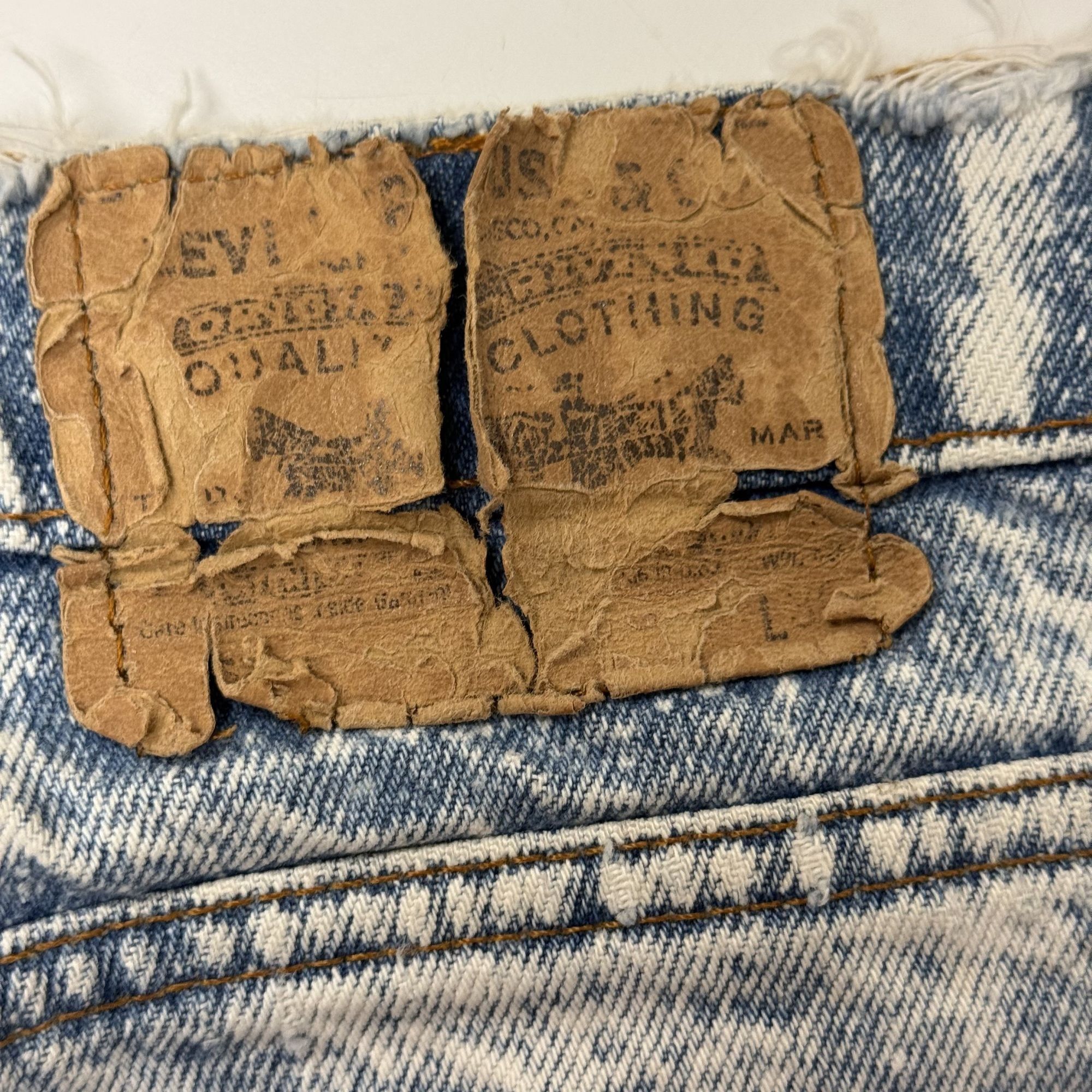 Levi's Vtg Levis ACID WASH Blue Jeans STREETWEAR Pants Size US 33 - 9 Thumbnail