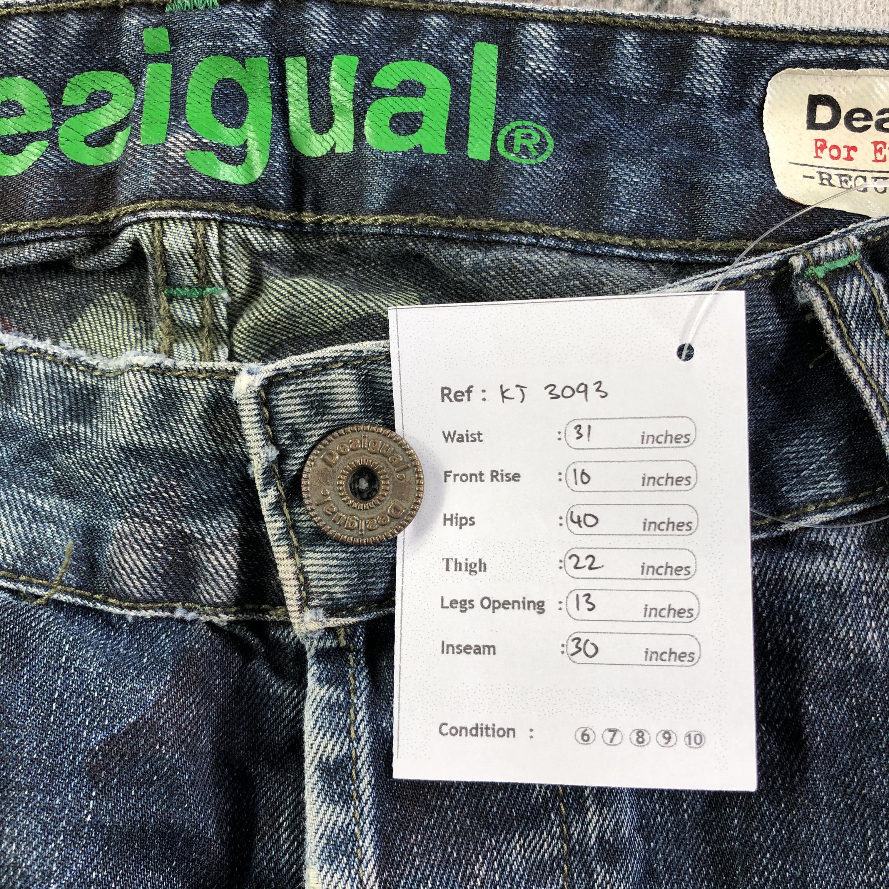 Desigual Desigual Jeans Regular Fit Denim KJ3093 Size US 30 / EU 46 - 12 Thumbnail
