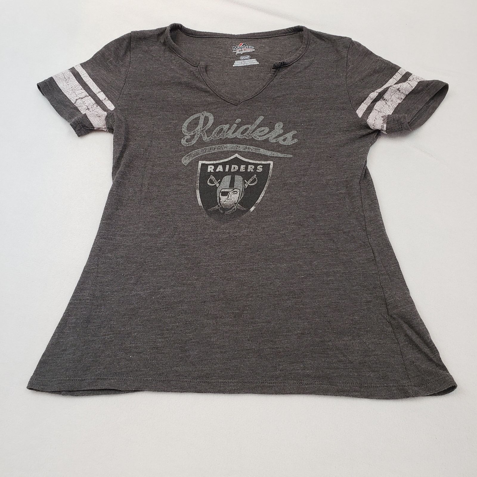 Majestic Majestic Raiders Football Shirt Womens Small V Neck T Shirt Size S / US 4 / IT 40 - 7 Thumbnail