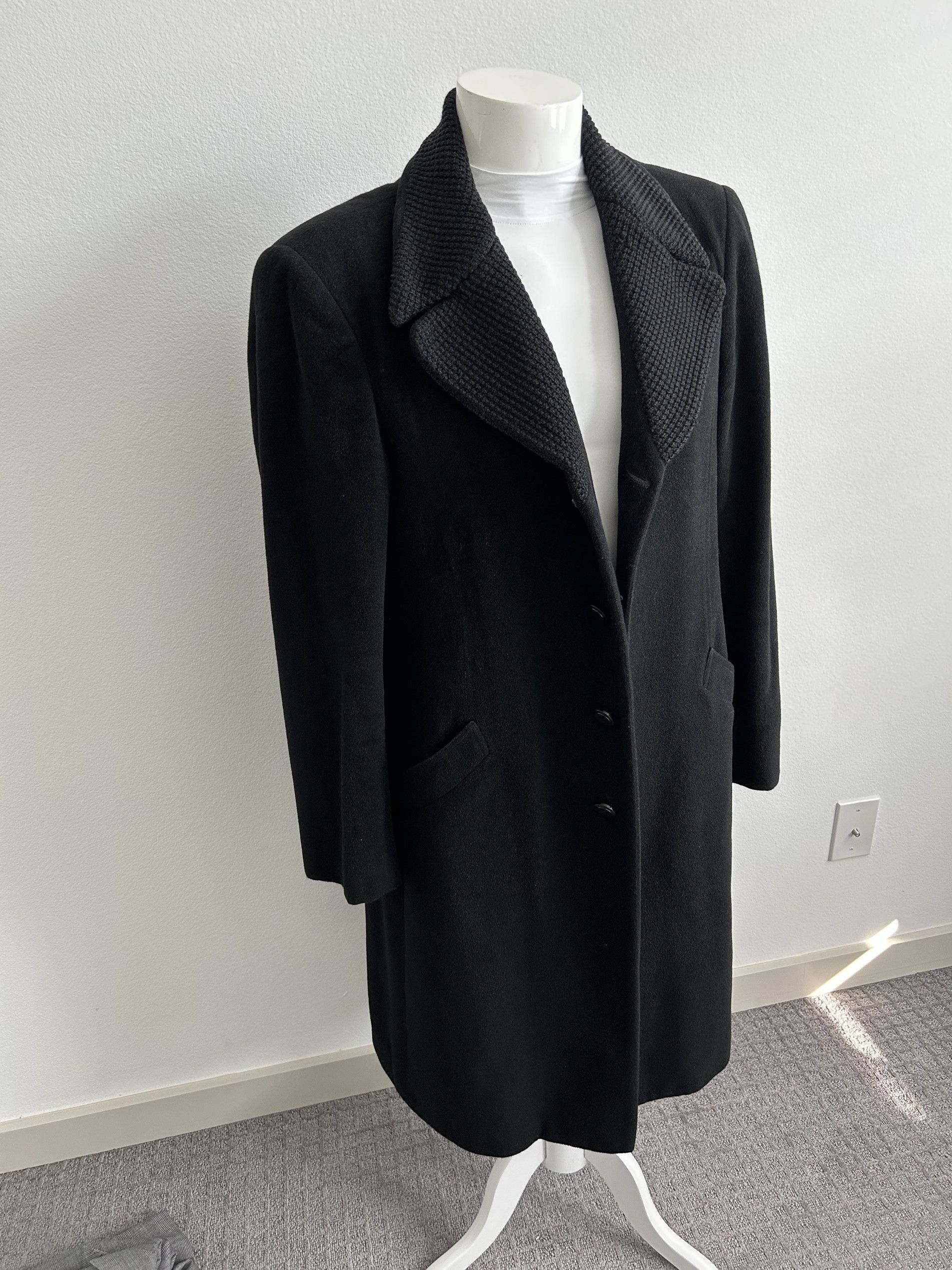 Emporio Armani Emporio Armani Angora Wool Over Coat 42—Cotton Knit collar Size US L / EU 52-54 / 3 - 2 Thumbnail