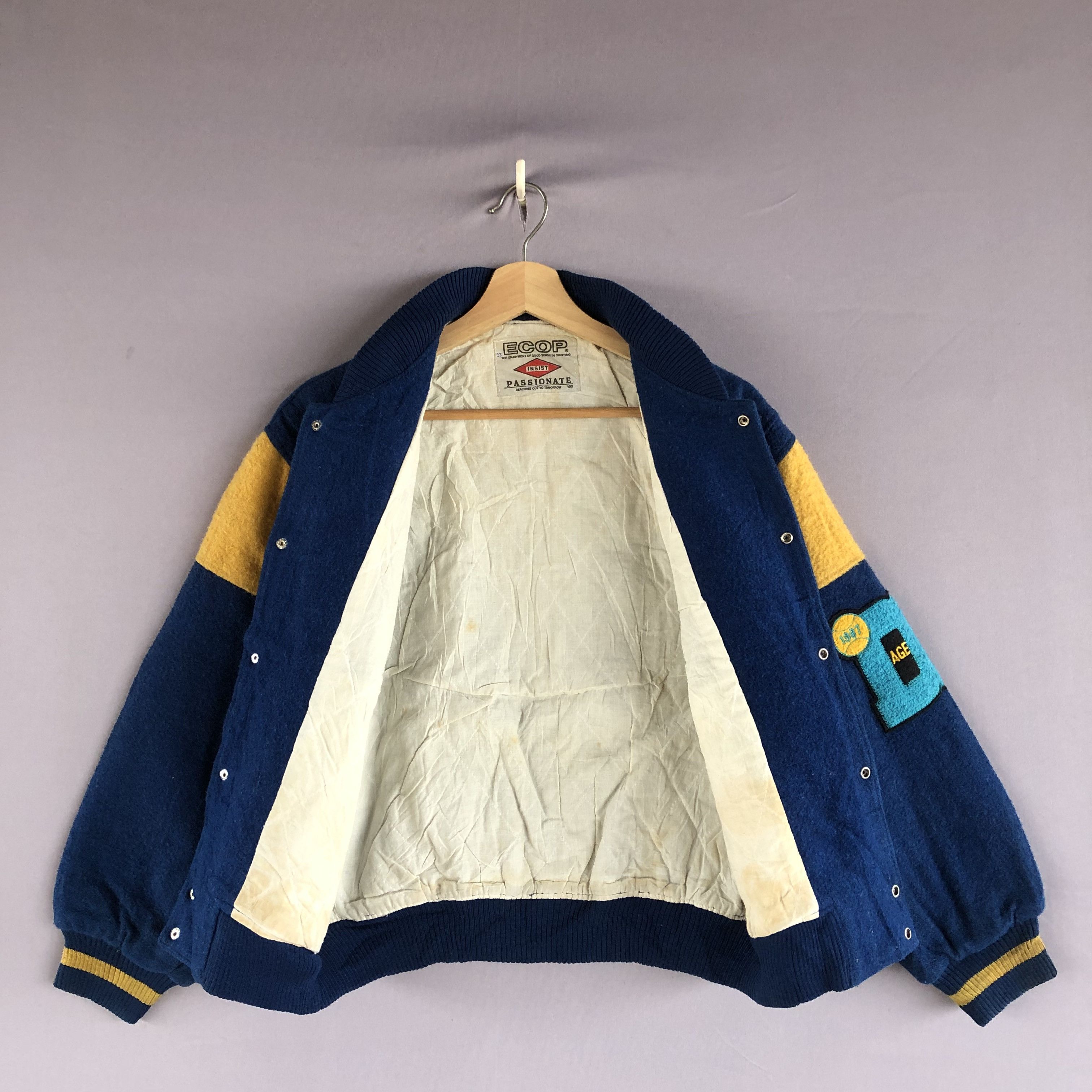Japanese Brand Vintage Performance in America Varsity Wool Bomber Jacket Size US M / EU 48-50 / 2 - 7 Thumbnail