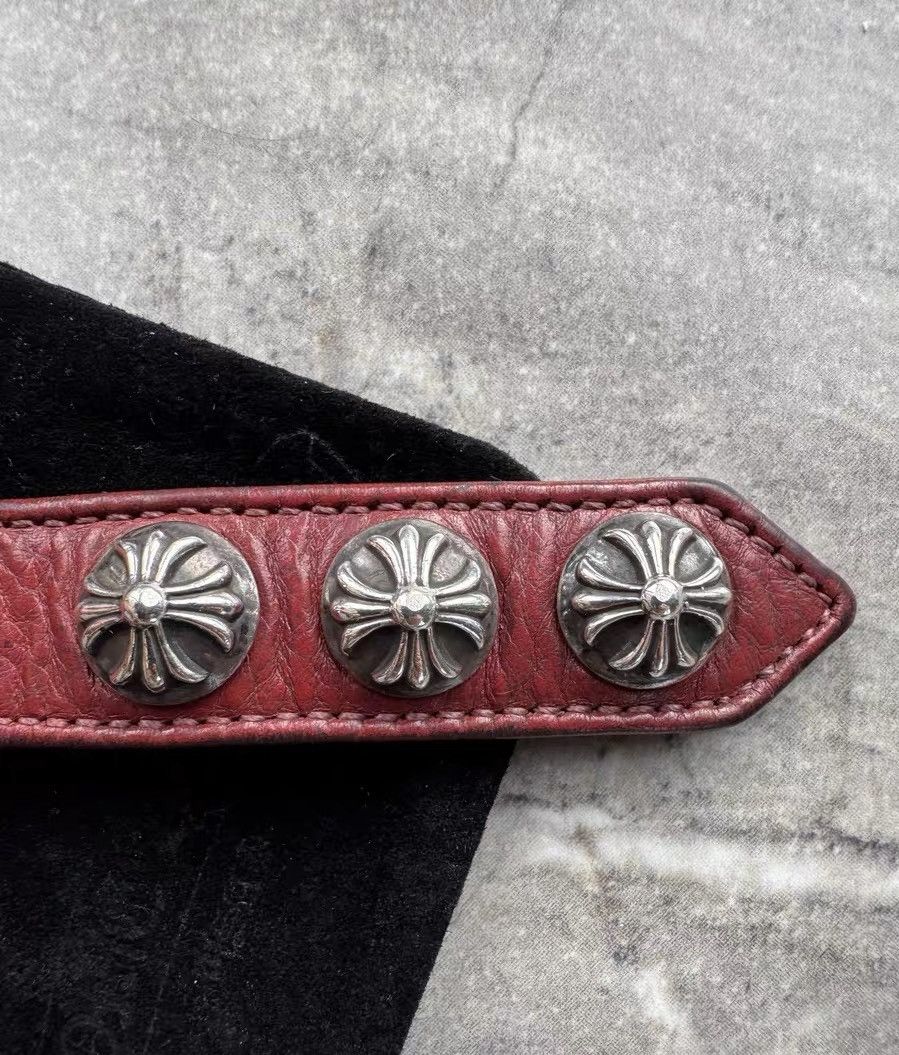 Chrome Hearts Chrome Hearts Cross Silver Buckle Leather Bracelet Size ONE SIZE - 5 Thumbnail