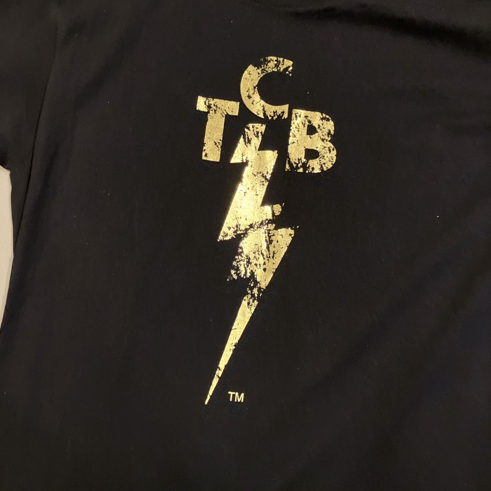 Vintage Graceland T-Shirt Elvis TCB Lightning Bolt Metallic Graphic Crew Neck Short Sleeve Black L Mens Regular Size Size US L / EU 52-54 / 3 - 2 Thumbnail