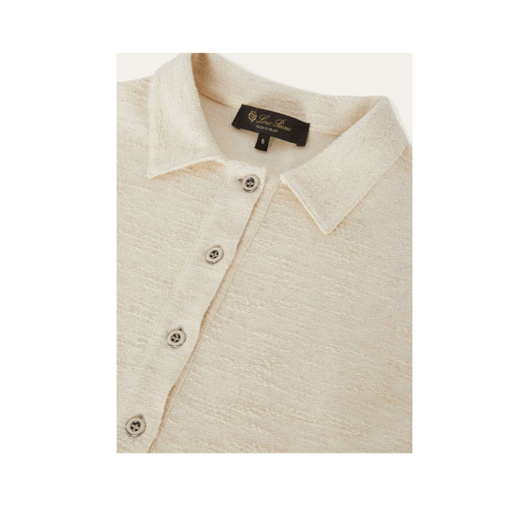 Loro Piana o1srvl11e1224 Tacna Polo Shirt in Ivory Size XS / US 0-2 / IT 36-38 - 2 Thumbnail
