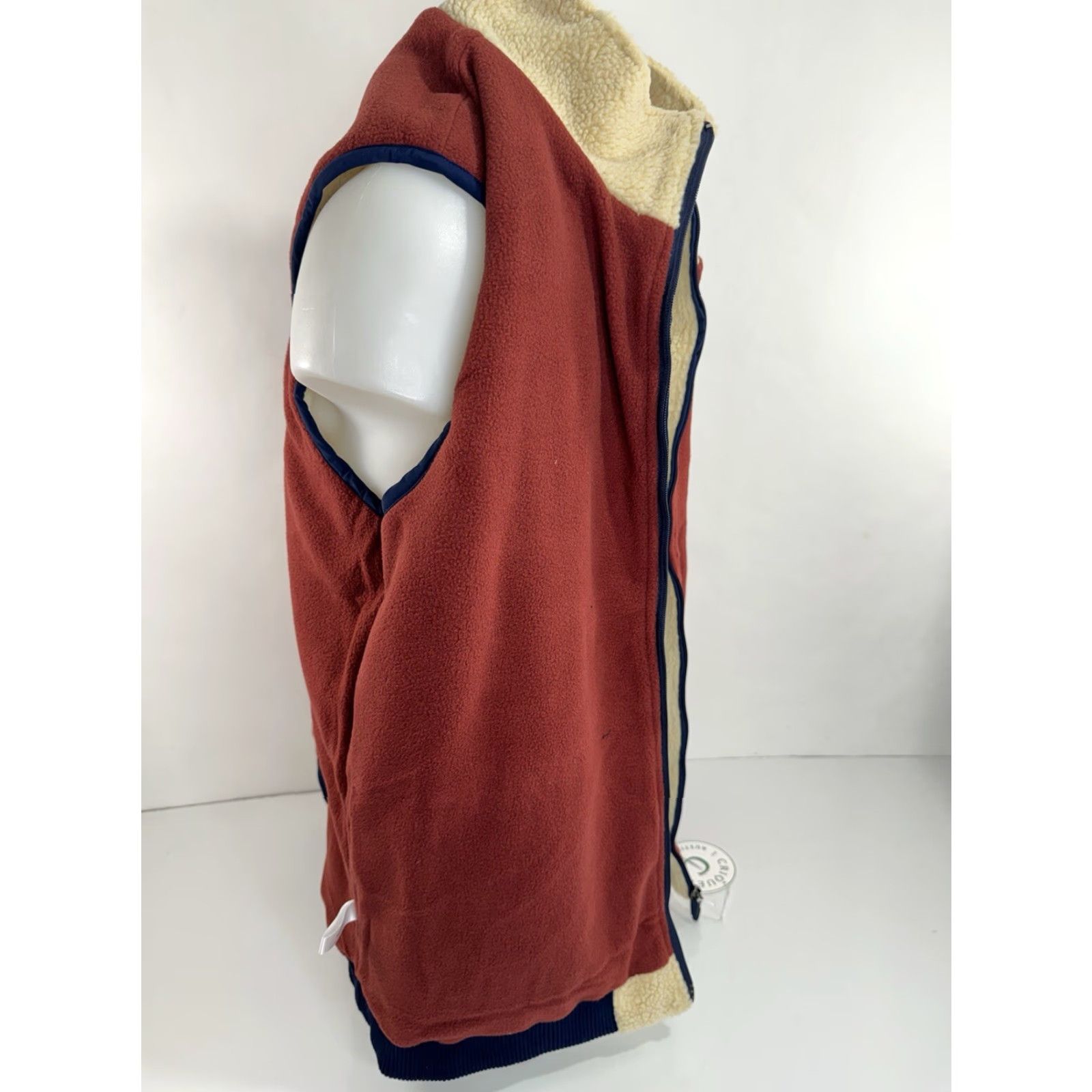 Vintage CRIQUET Austin - NEW w TAG - Fleece High Pile SHERPA Mens XXL Full Zip Vest Shirt Size US XXL / EU 58 / 5 - 6 Thumbnail
