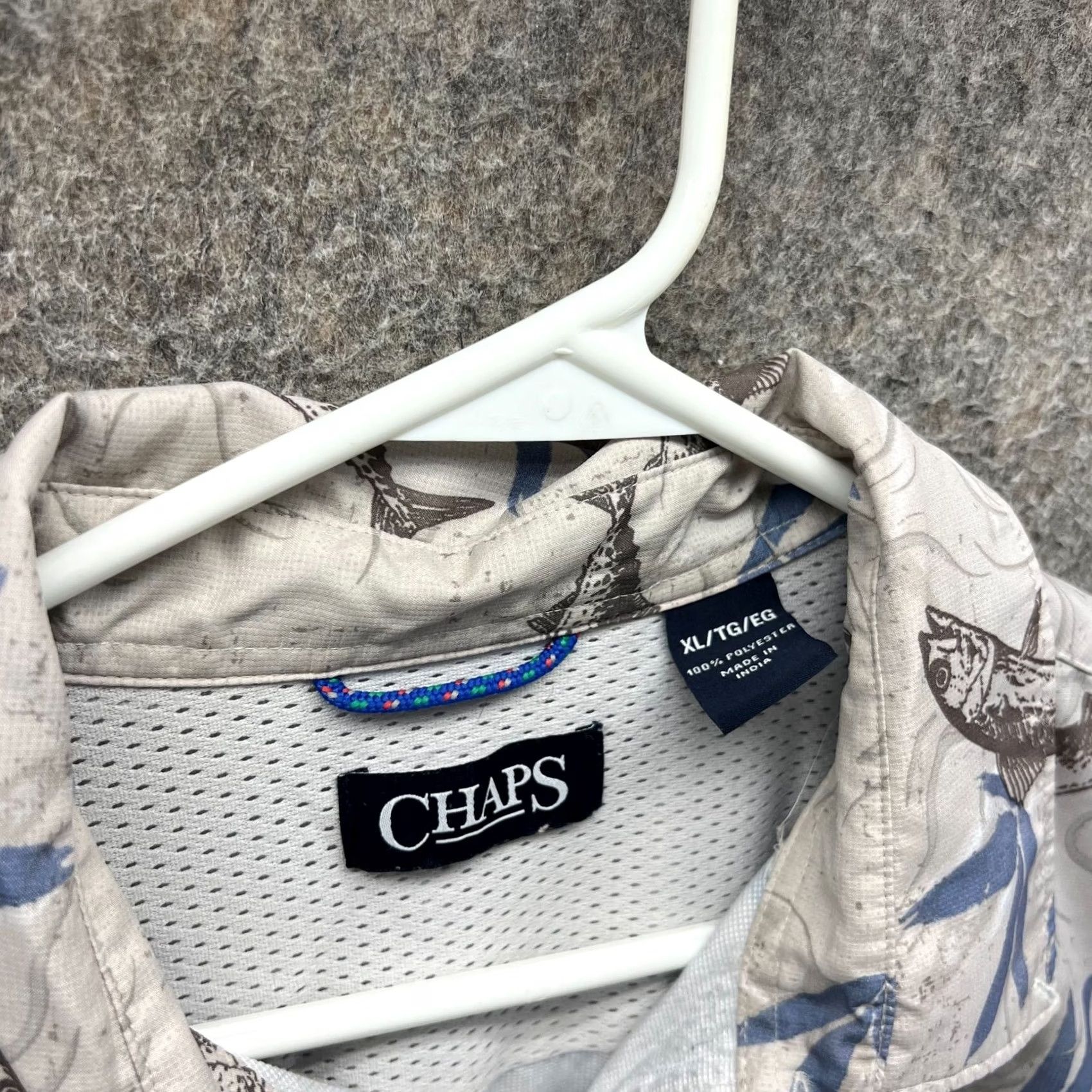 Vintage Champs Shirt Mens XL White Button Down Bass Fishing Hawaiian Outdoors AOP Vintage Size US XL / EU 56 / 4 - 6 Thumbnail