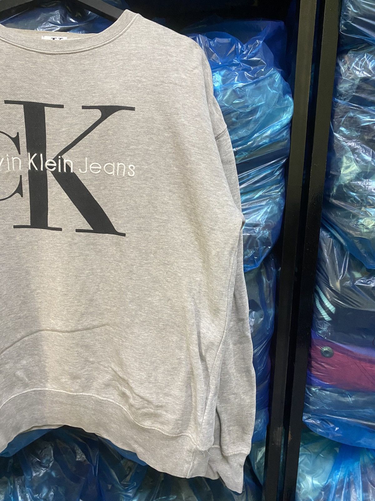 Calvin Klein Calvin Klein Jeans Grey Logo Crewneck Sweatshirt 100% Cotton Size US M / EU 48-50 / 2 - 4 Thumbnail